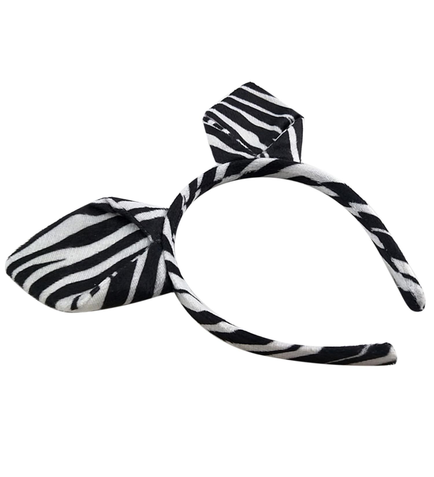 Cartoon Animal Headbands Striped Zebras Ears Hair Hoop Animal Cosplay Hairband for Kids Hair Accessories - Buy Online on GoSupps.com
