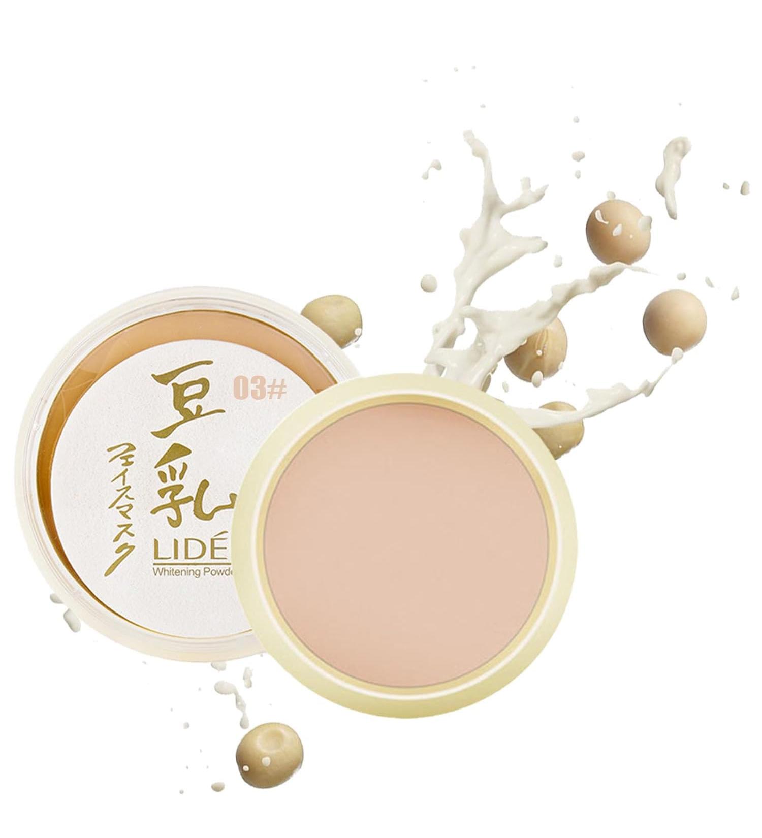 Japanese Concealer Soybean Milk Powder Japanese Concealing and Setting Soy Milk Powder Long-Lasting Oil Control Makeup Holding Face Foundation Suitable for All Skin Types (Transparent) - Buy Online on GoSupps.com