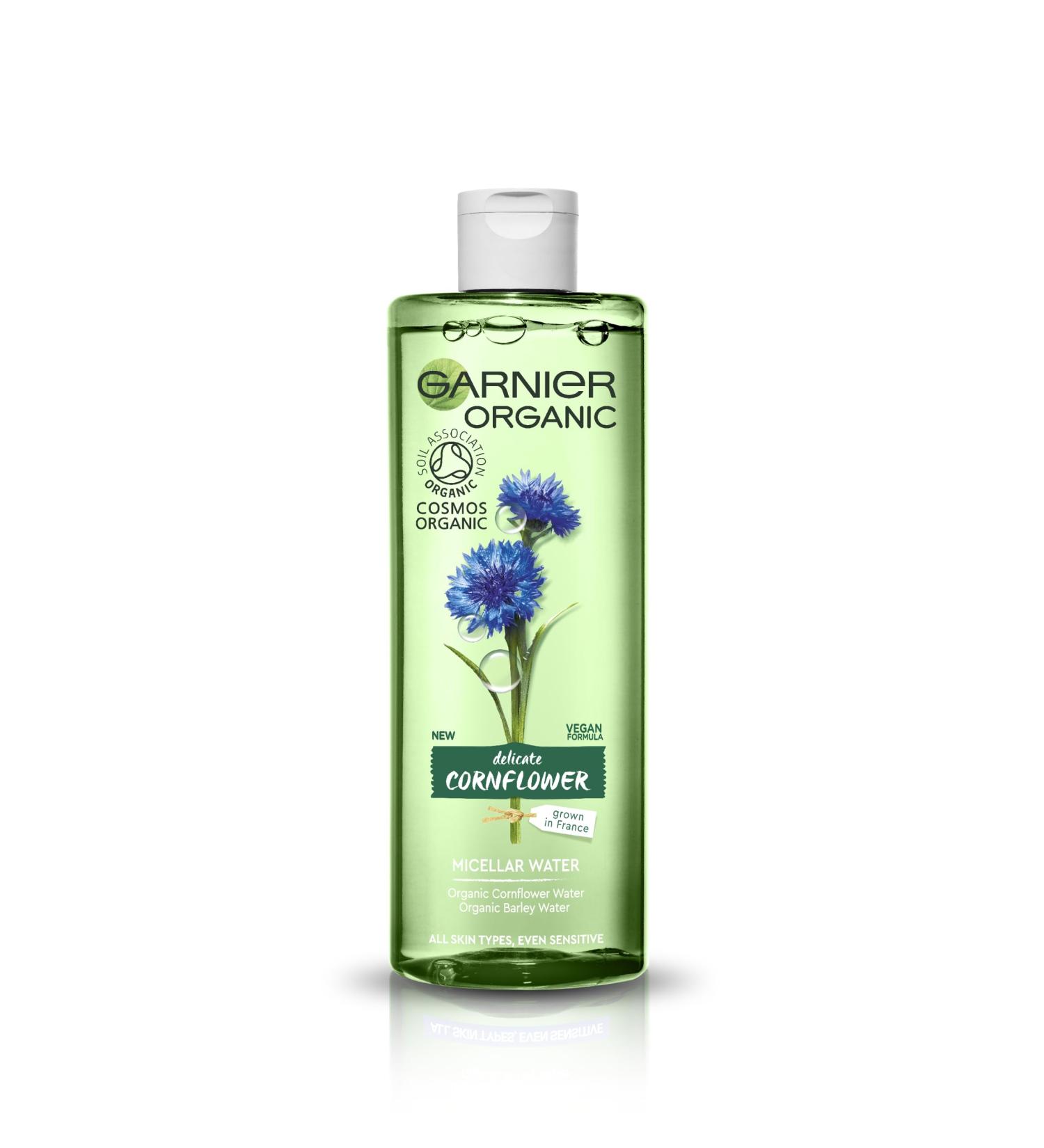 Garnier Organic Cornflower Micellar Cleansing Water 400ml - Gentle Makeup Remover - Buy Online on GoSupps.com