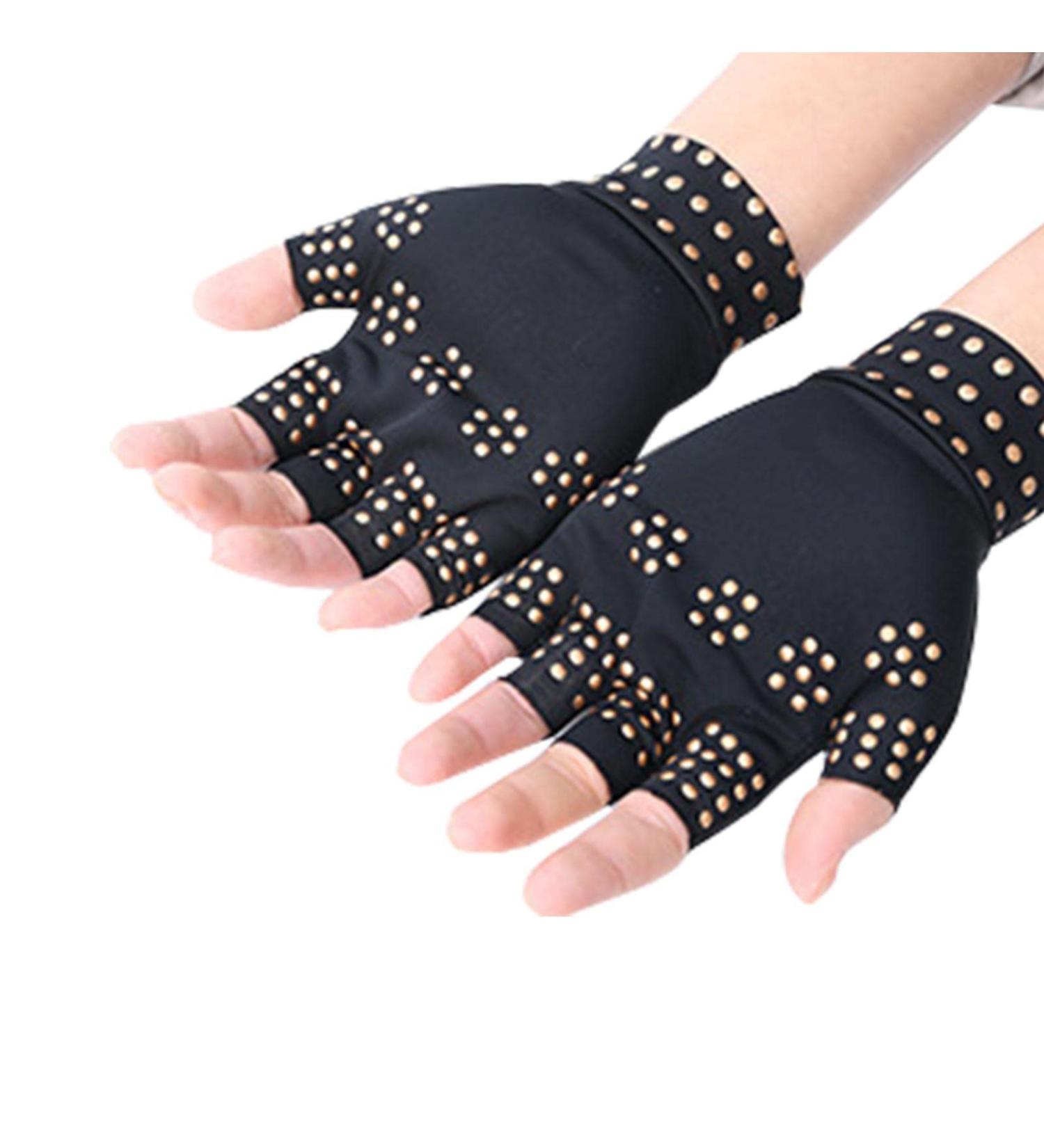 Pressure Care Gloves - Anti Slip Half-Finger Silicone Joint Relief Gloves Breathable Health Care Gloves Rehabilitation Training Gloves Suitable for Indoor Health Care Pintle - Buy Online on GoSupps.com