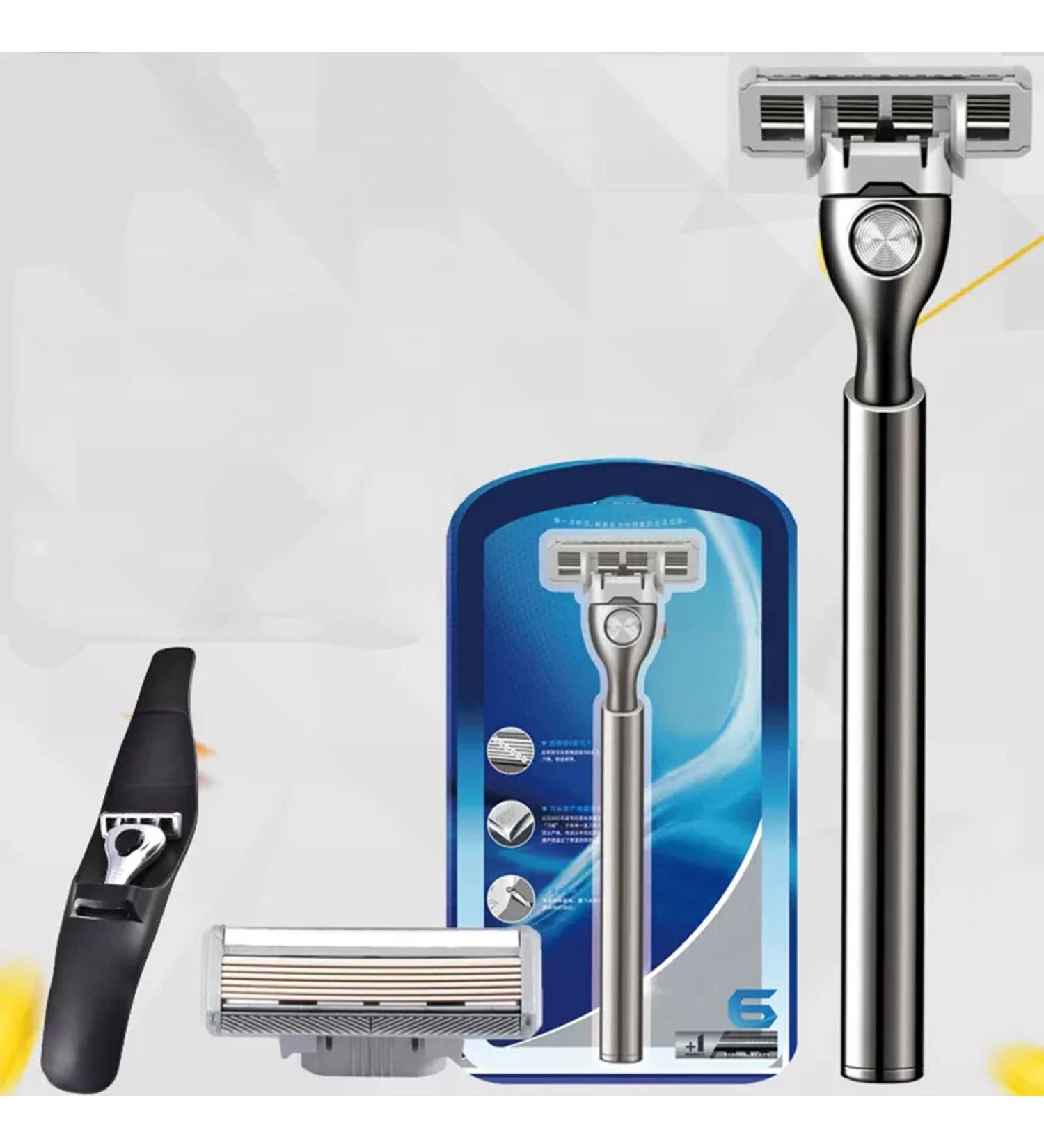 Eco-Friendly Men's Razor & Replacement Blades | Reusable Metal Razor Gift - Buy Online on GoSupps.com