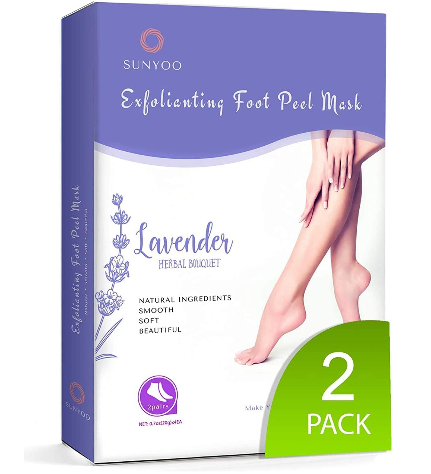 Foot Peel Mask - Exfoliating Baby Soft Skin Treatment for Men & Women | Lavender Scent - 2 Pairs - Buy Online on GoSupps.com