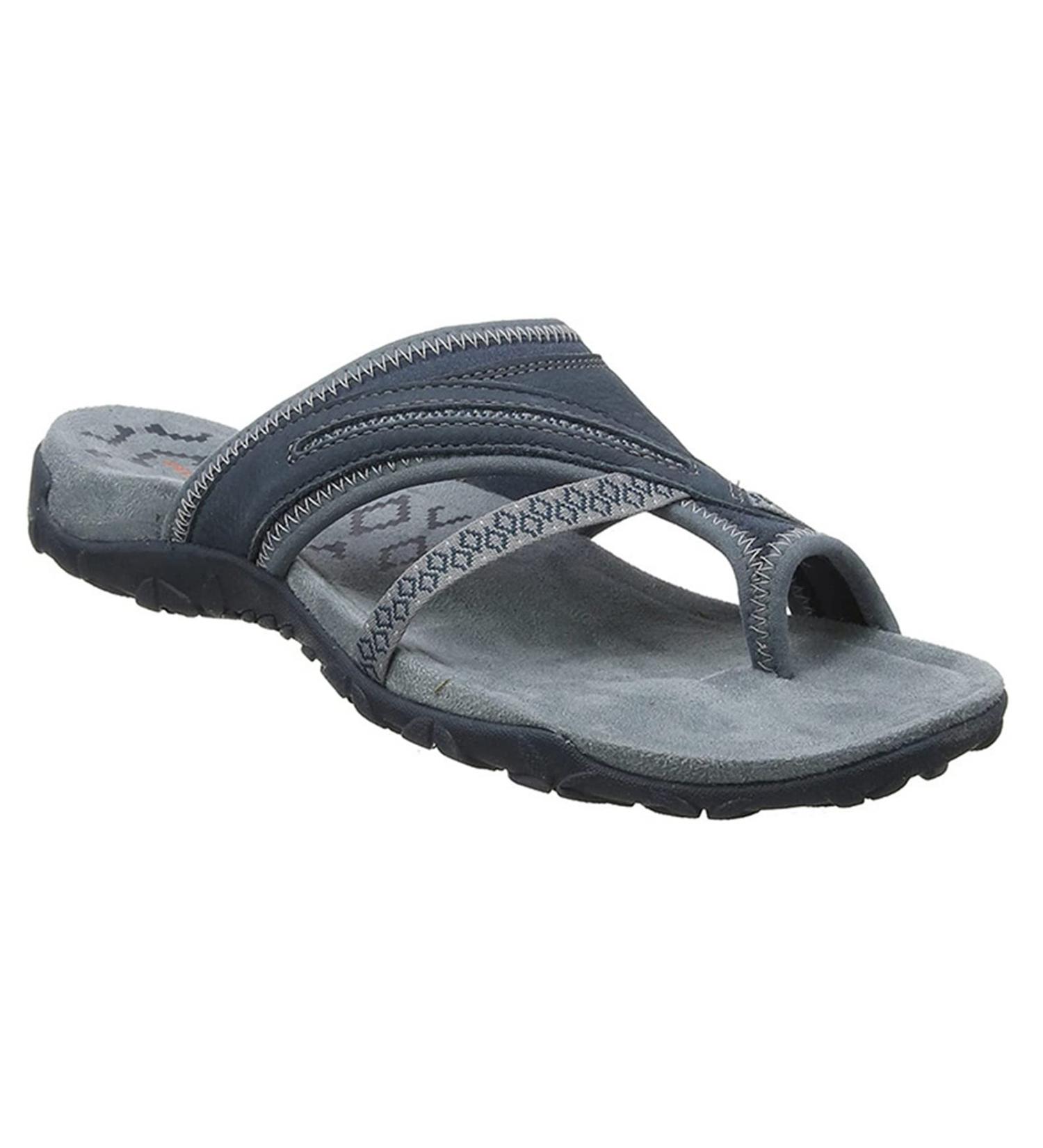 Women's Stylish Arch Support Beach Sandals - Grey Summer Ring Toe Bunion Slippers for Hallux Valgus - Buy Online on GoSupps.com