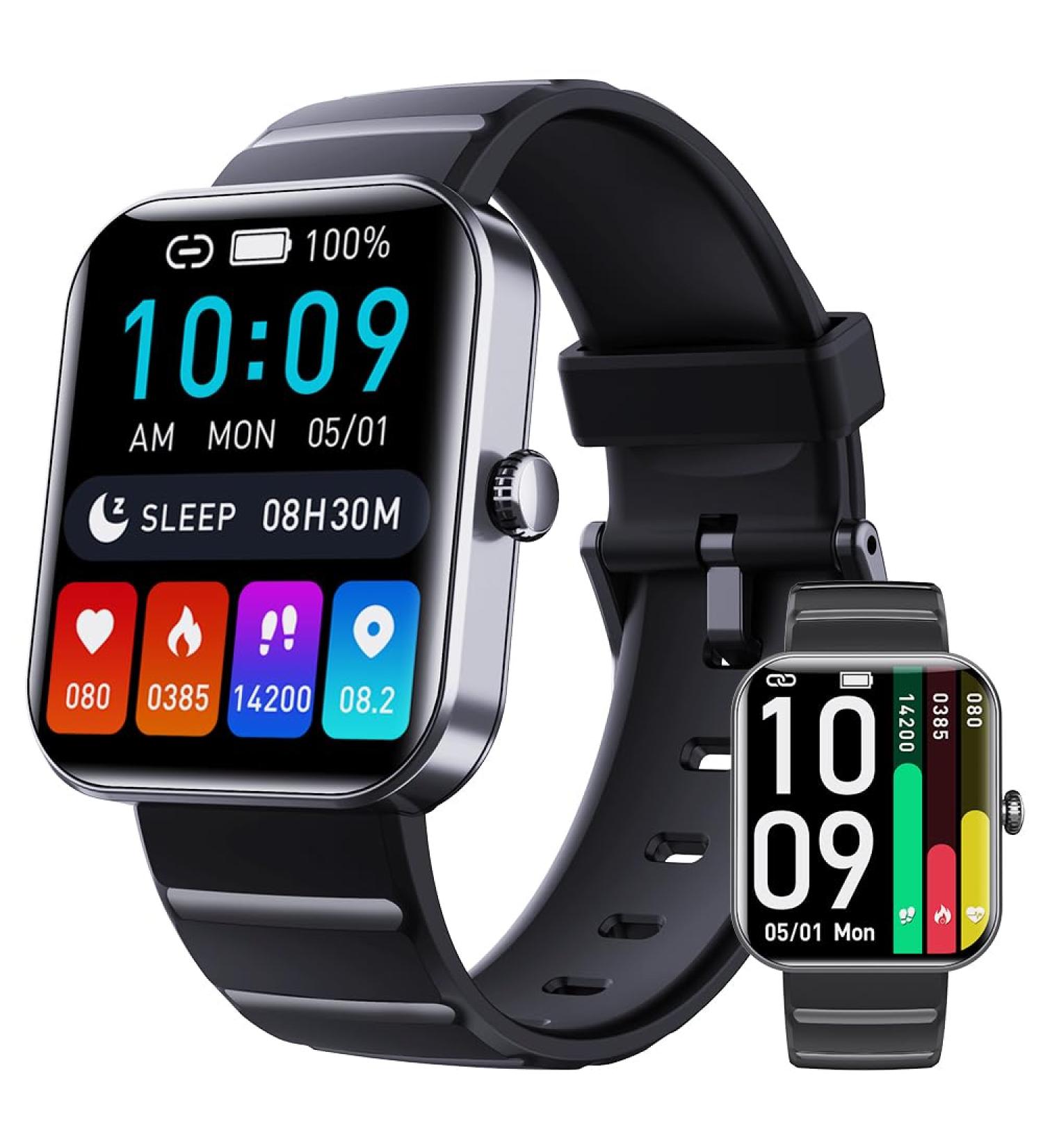 F21 Pro Blood Sugar Monitor Watch - Bluetooth Fashion Smartwatch for Non-Invasive Painless Blood Glucose Testing - Upgraded Black for Men and Women - Buy Online on GoSupps.com