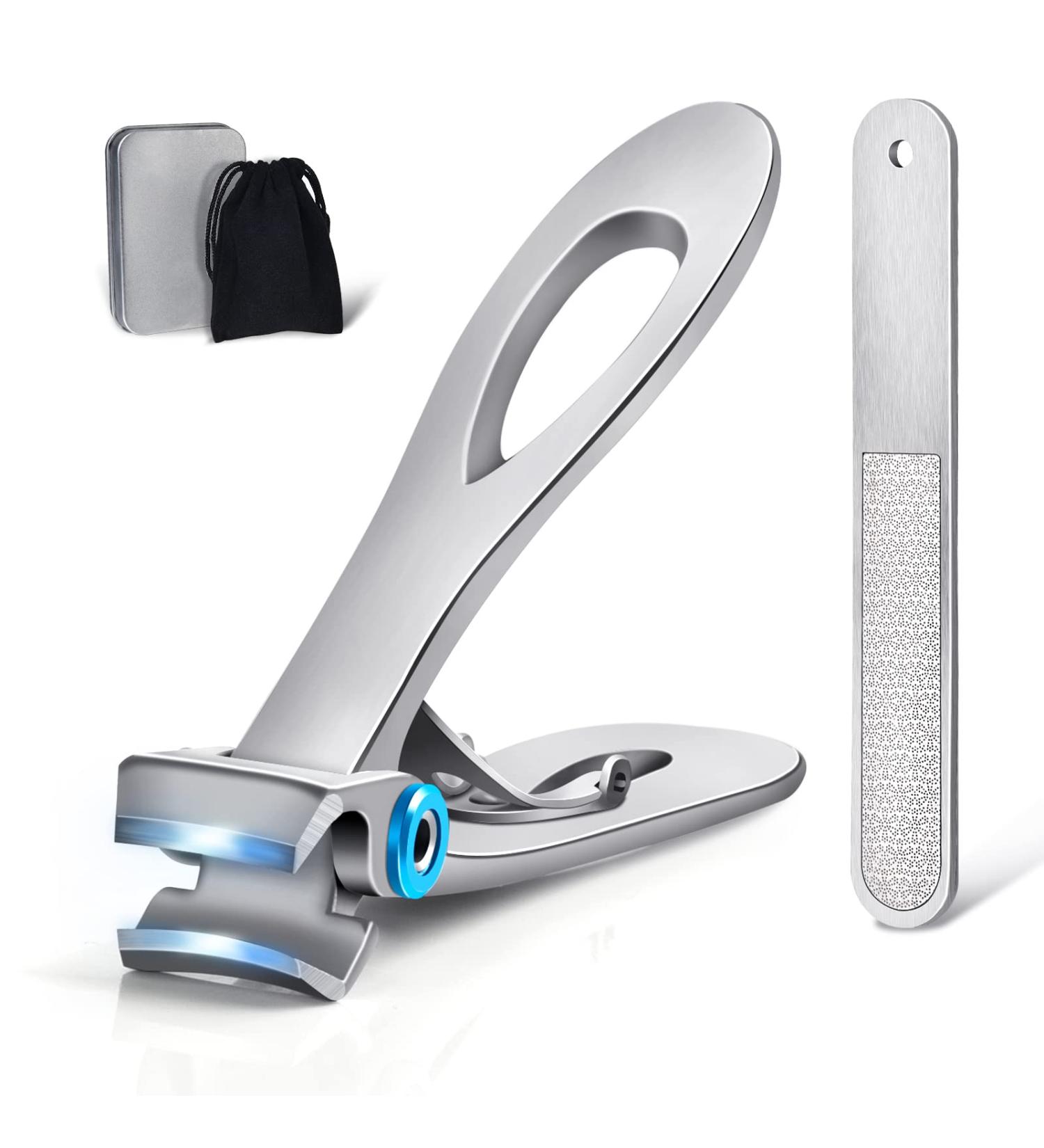 Sopito Stainless Steel Nail Clipper Set - Fingernail & Toenail Knipper with Nail File & Metal Box | International Shipping - Buy Online on GoSupps.com