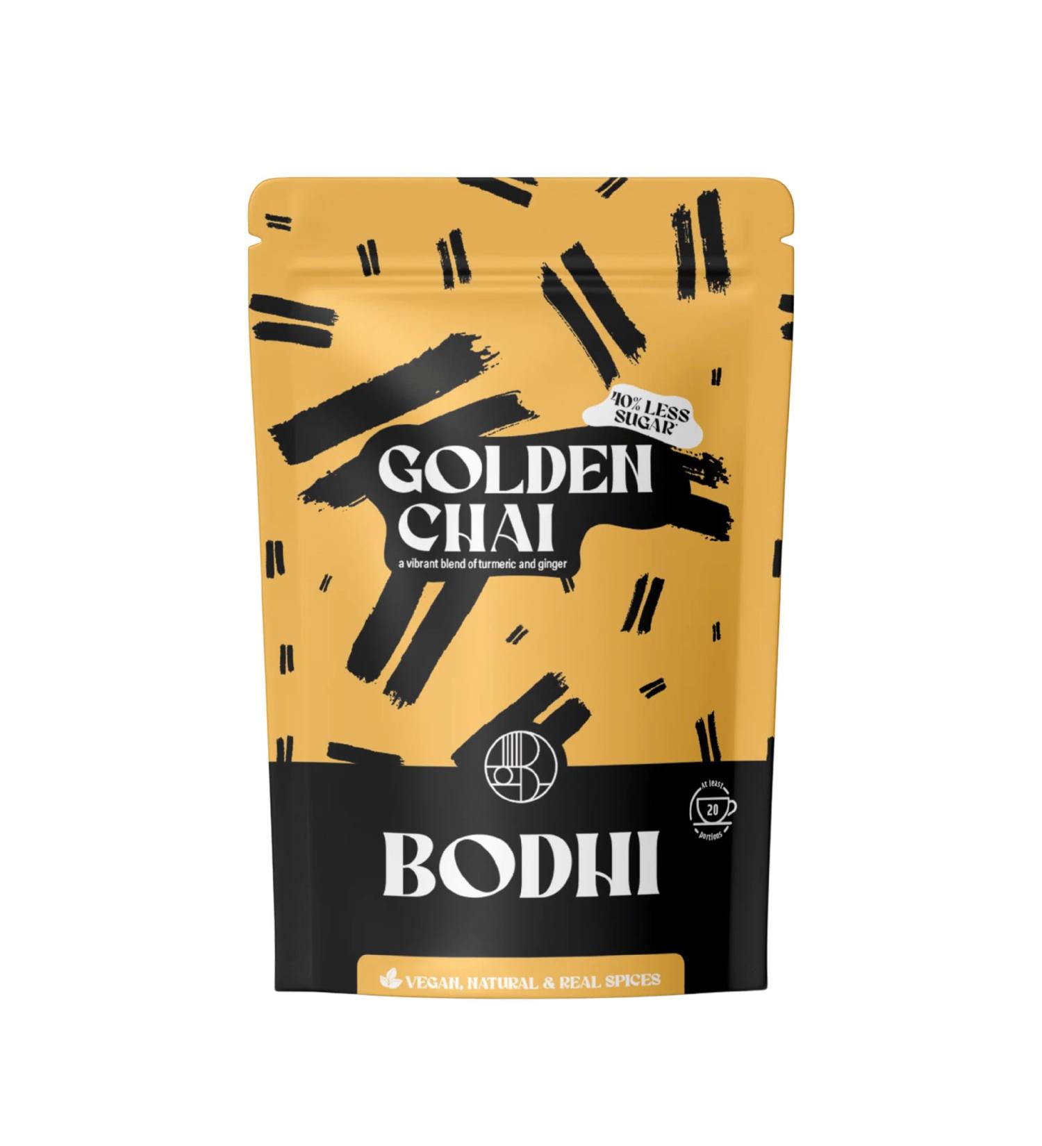Bodhi - Golden Chai 250g - Vibrant blend of Turmeric and Ginger | Vegan Chai Turmeric and Ginger - Buy Online on GoSupps.com
