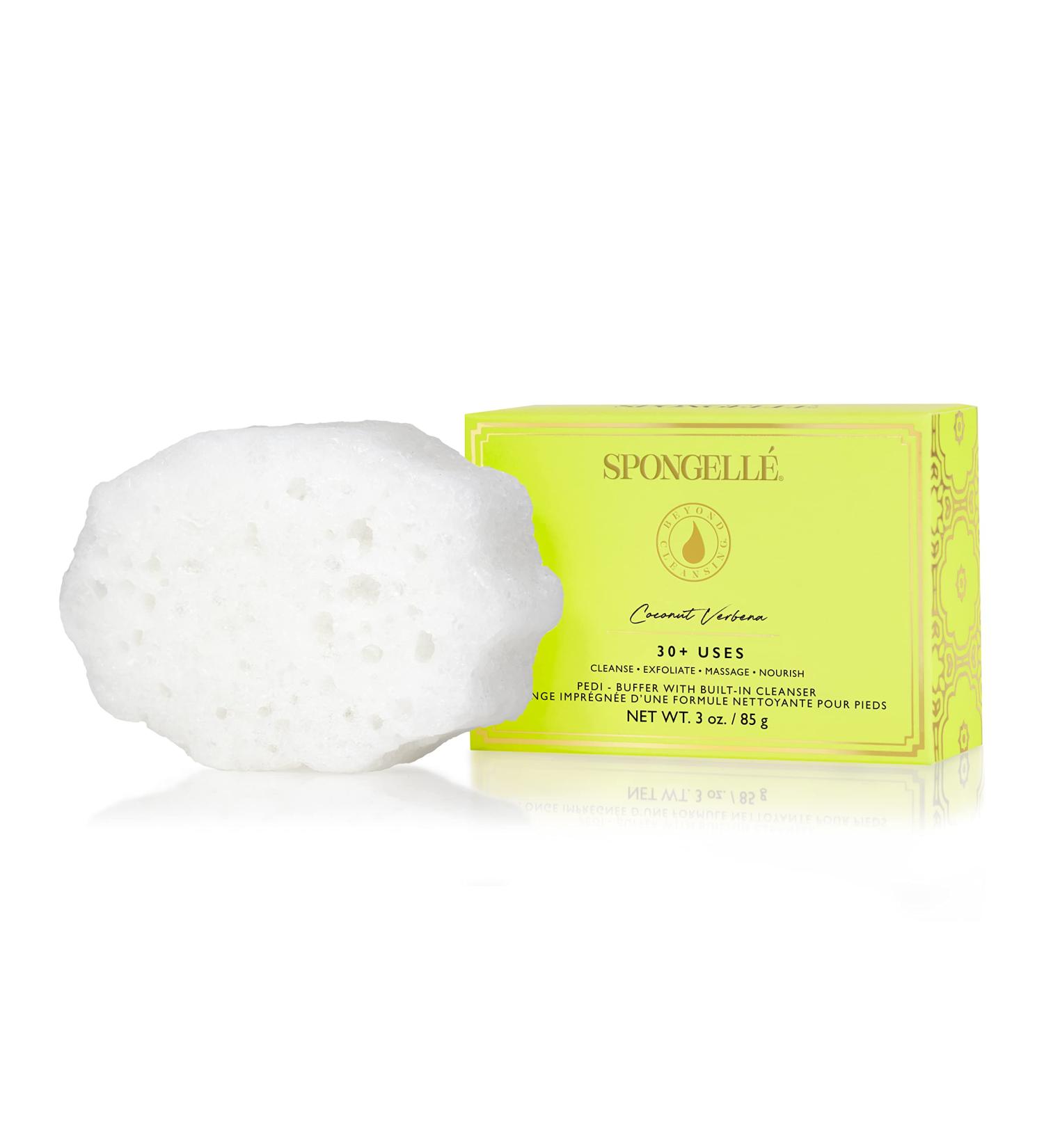 Spongell Pedi-Buffer - Cleanse Exfoliate & Polish Feet - Coconut Verbena