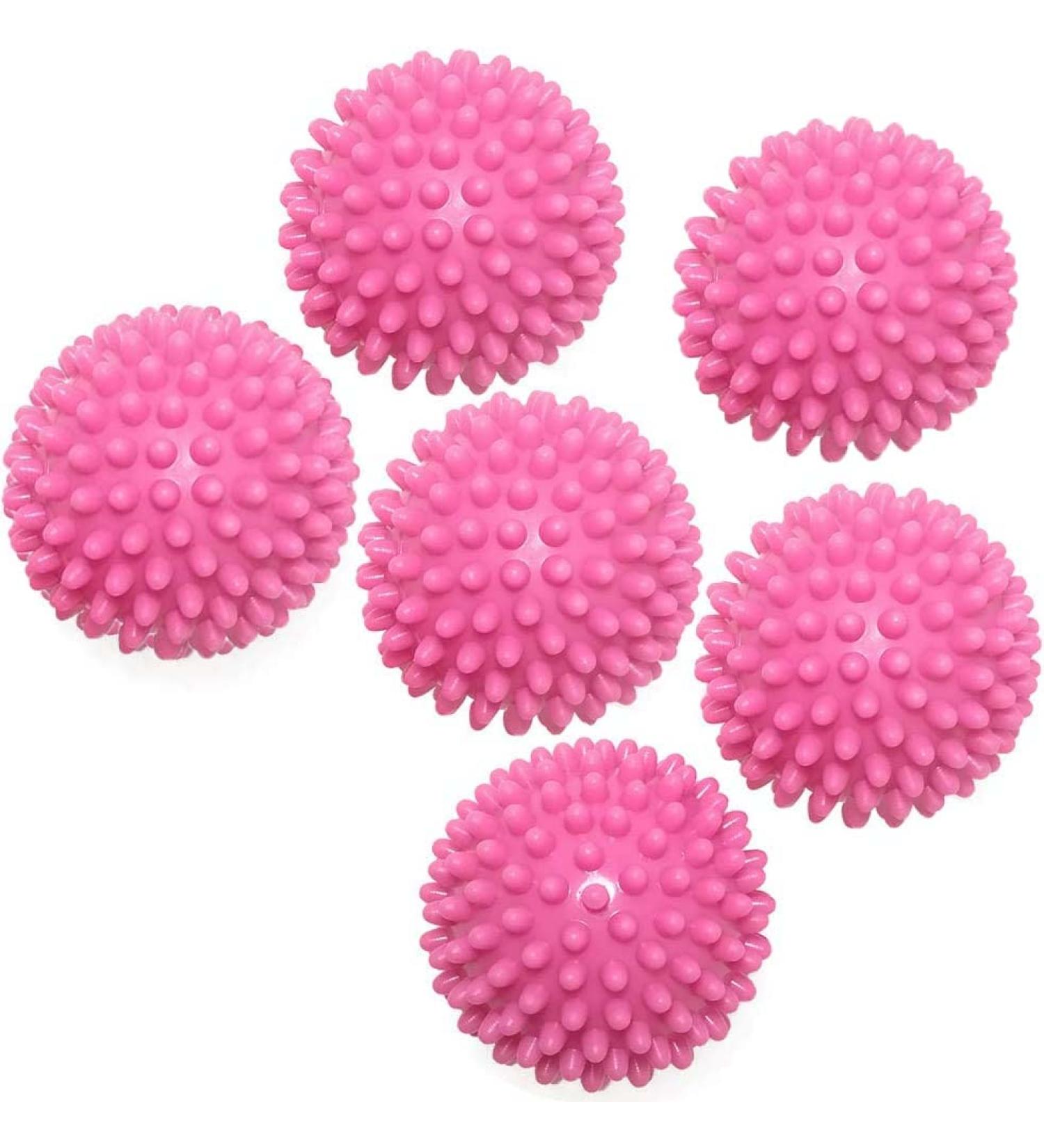 Saibit Reusable Dryer Balls Tumble Laundry Wash Balls Non Melt Dryer Balls for Speeding Drying and Reducing Creases for Clothes (Pink) - Buy Online on GoSupps.com