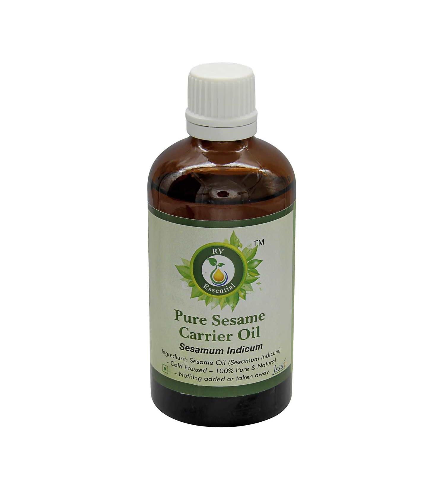 R V Essential Pur S same Carrier Huile de 50ml (1.69oz) - Sesamum indicum (100% Pur et naturelle press e froid) Sesame Carrier Oil 50 ml (Pack of 1) - Buy Online on GoSupps.com