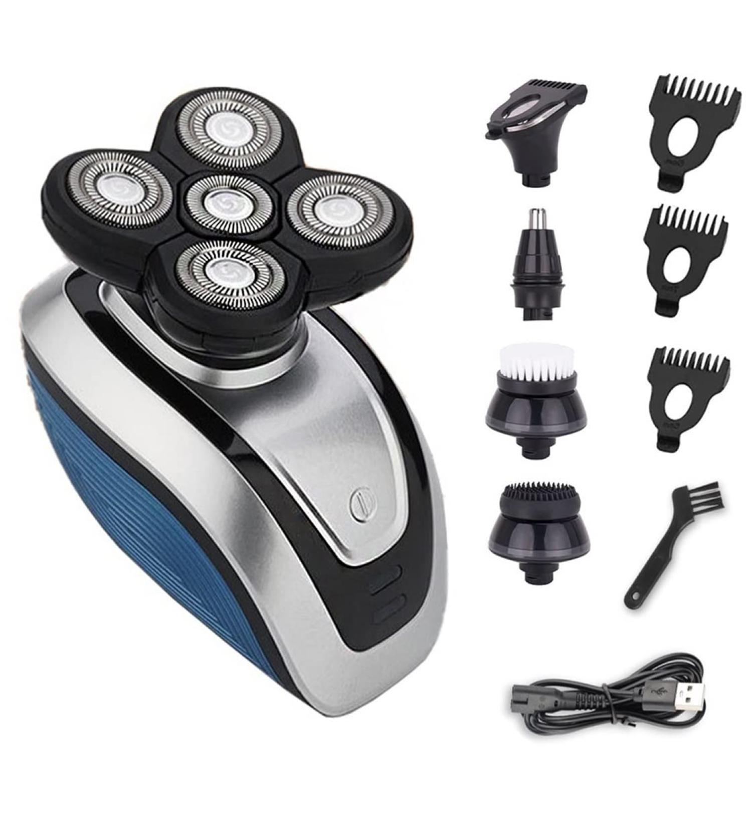 Buy 5-in-1 Waterproof Electric Razor for Men - USB Rechargeable Bald Shaver & Hair Trimmer - Portable 4D Shaving Experience - Buy Online on GoSupps.com