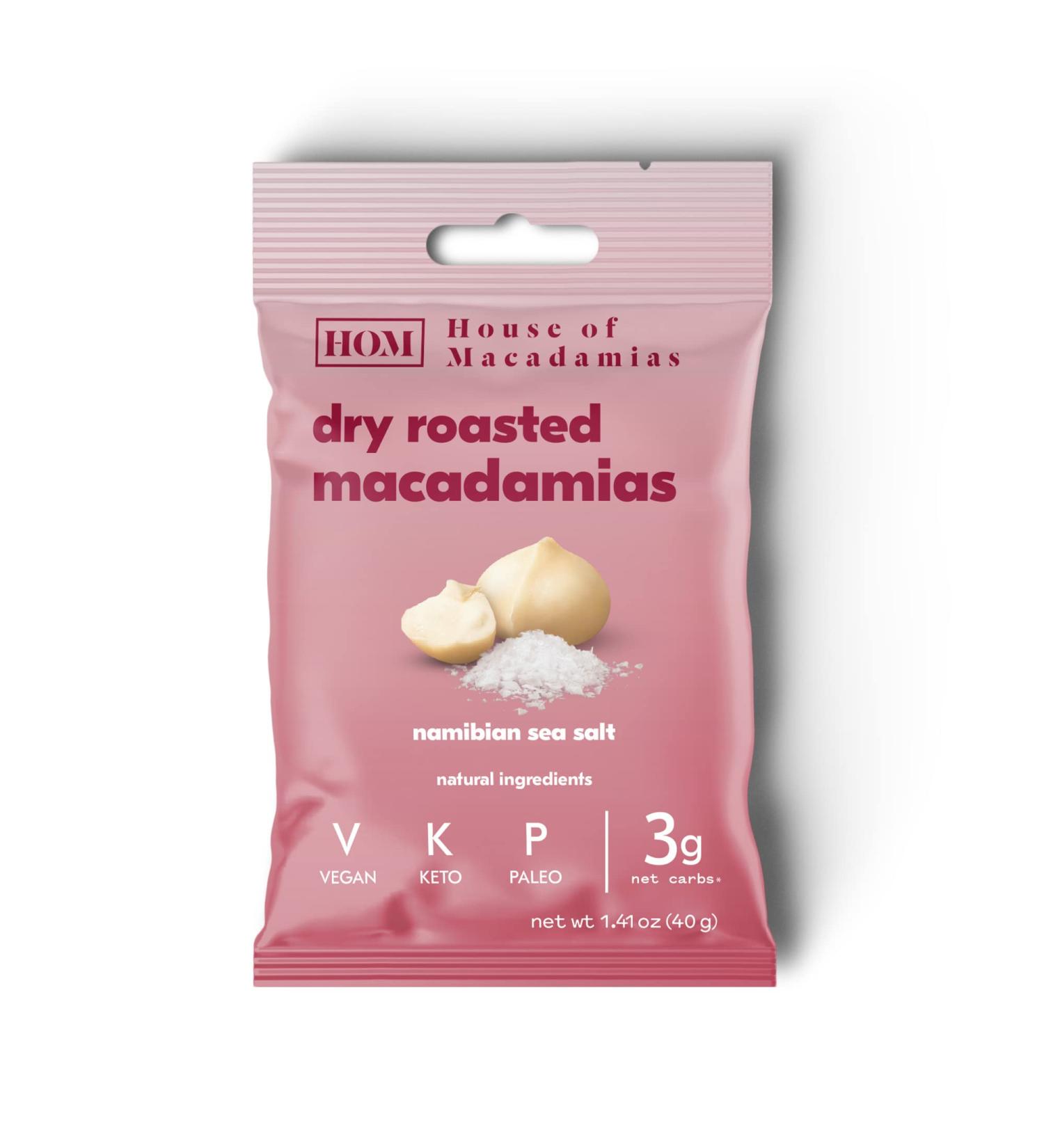 House of Macadamias Namibian Sea Salt Macadamia Nuts 16.92oz (12 Pack) - Keto, Vegan, Paleo - Gluten-Free, Sugar-Free - Buy Online on GoSupps.com