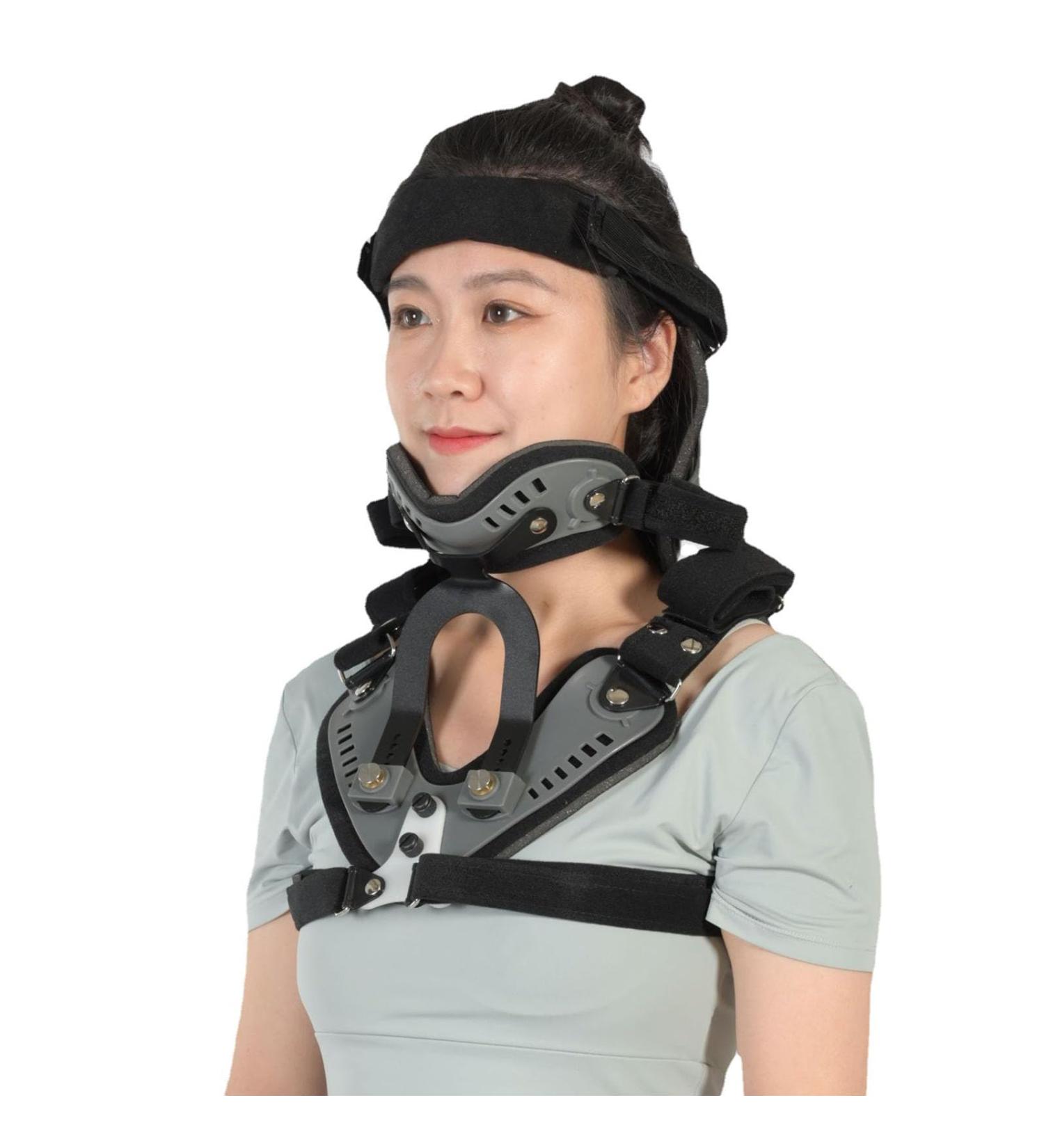 SFKLYU Cervical Rehabilitation Brace - Adjustable Head Neck Chest Orthosis | Breathable & Supportive Design for Decompression - Buy Online on GoSupps.com
