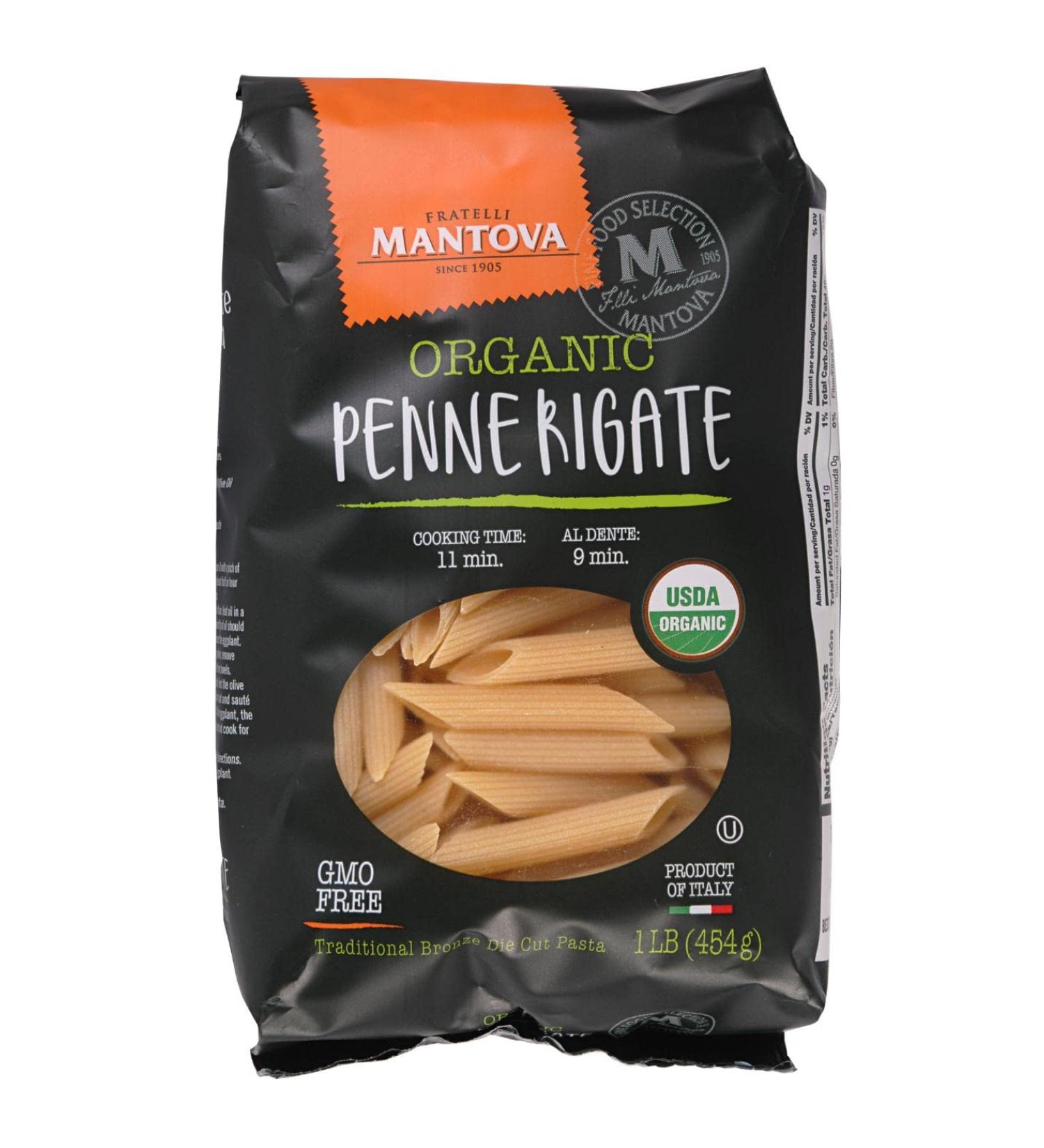 Mantova Organic Penne Rigate Pasta - 100% Durum Semolina - Product Of Italy 1 lb (Pack of 6) - Buy Online on GoSupps.com