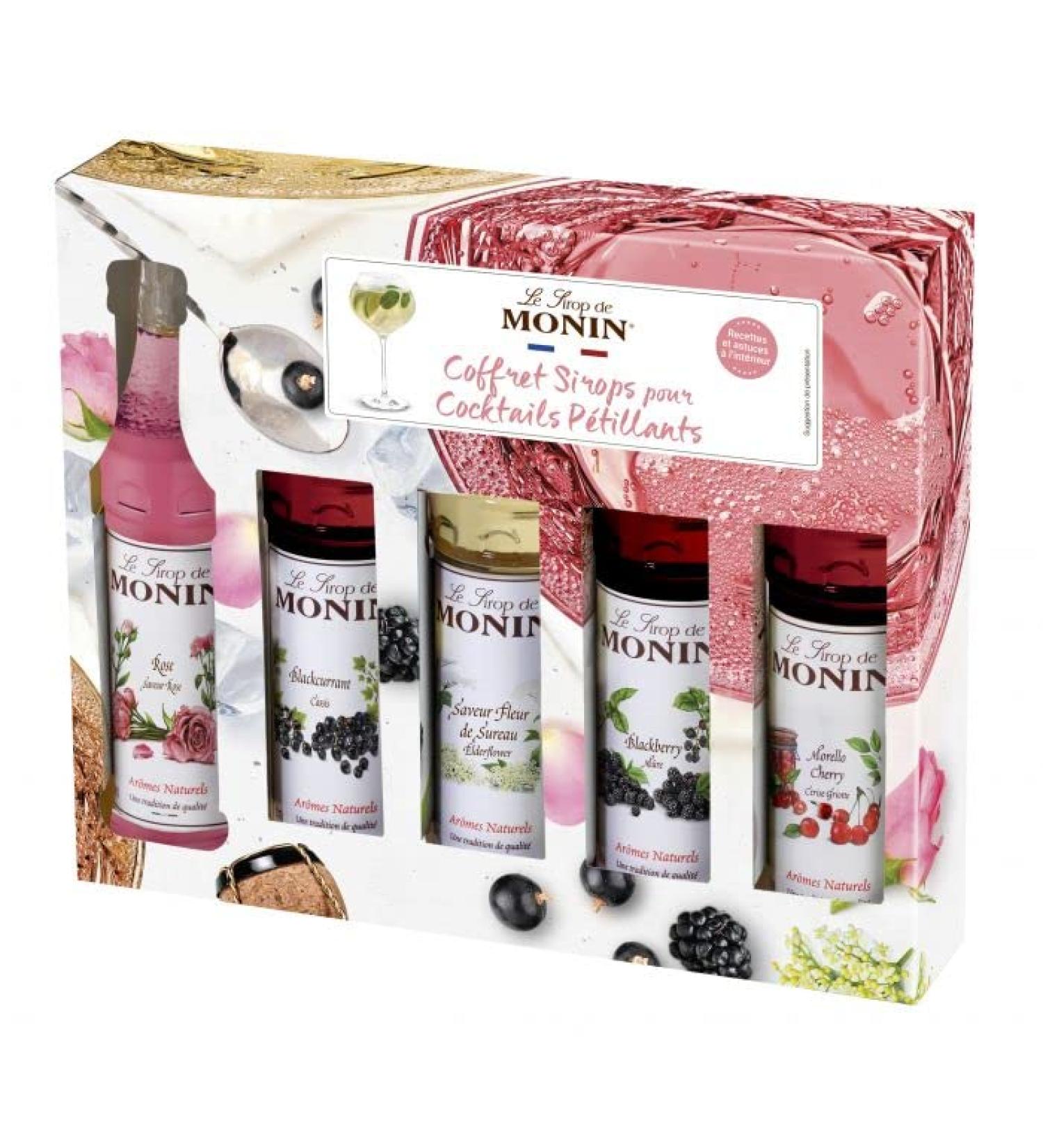 MONIN Set for sparkling cocktail made with Prosecco Spritz and Gin Tonic - Rose Blackcurrant Elderflower Blackberry and - Buy Online on GoSupps.com