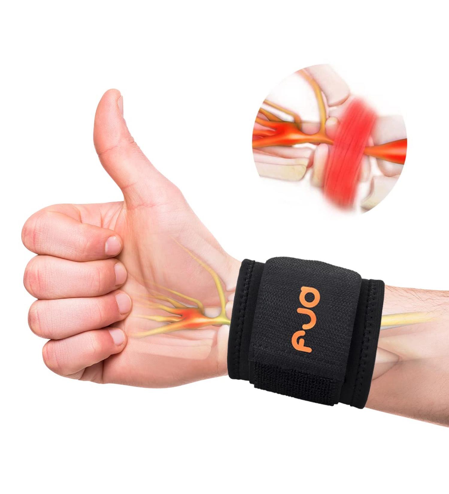 Adjustable Wrist Brace for Carpal Tunnel Relief - Ergonomic Compression Support for Arthritis, Tendinitis - Ideal for Sports, Weightlifting - Size A-Large - Buy Online on GoSupps.com