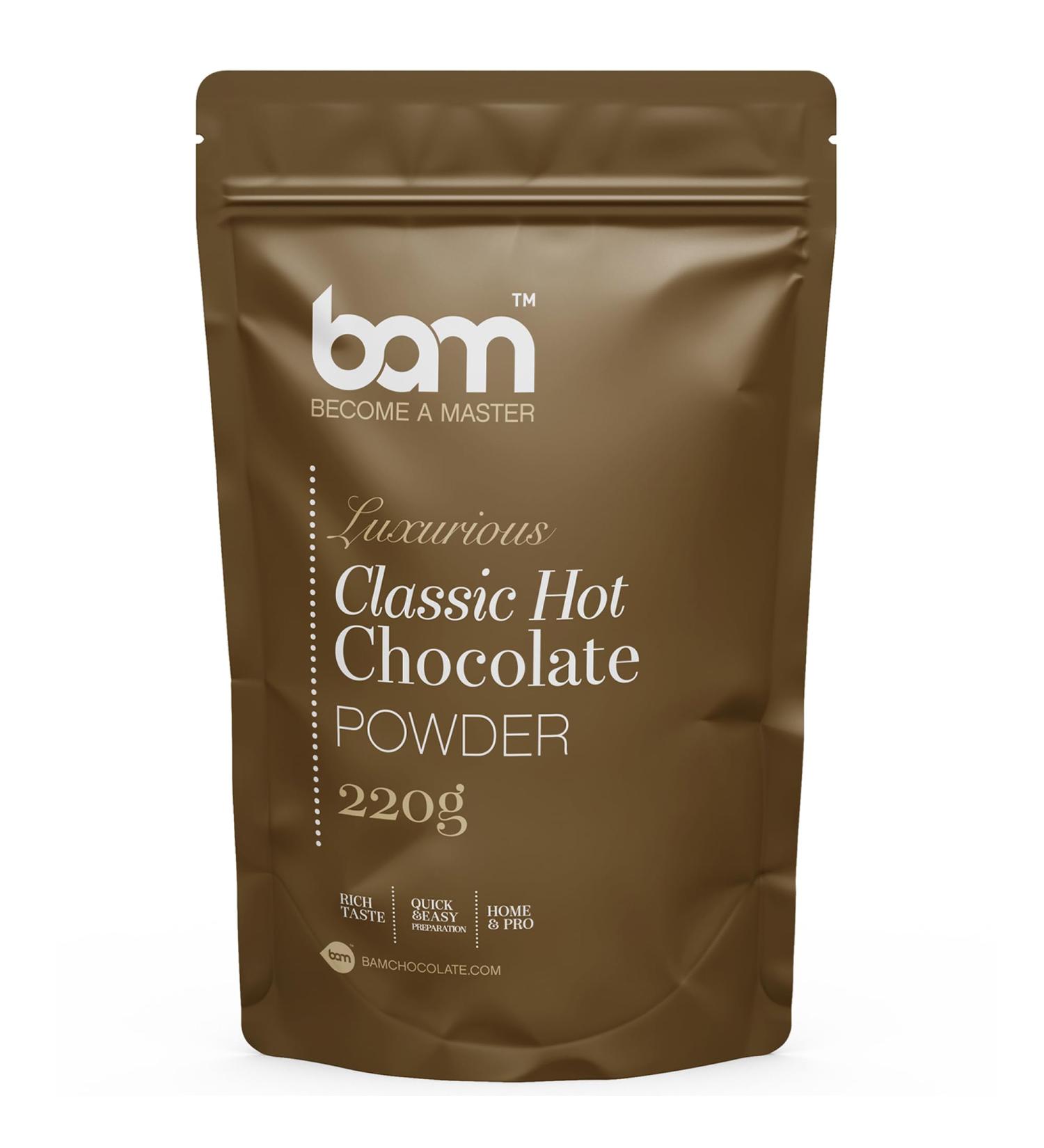 BAM become a master BAM Luxurious Classic hot chocolate mix 220 g 7 portions - Buy Online on GoSupps.com