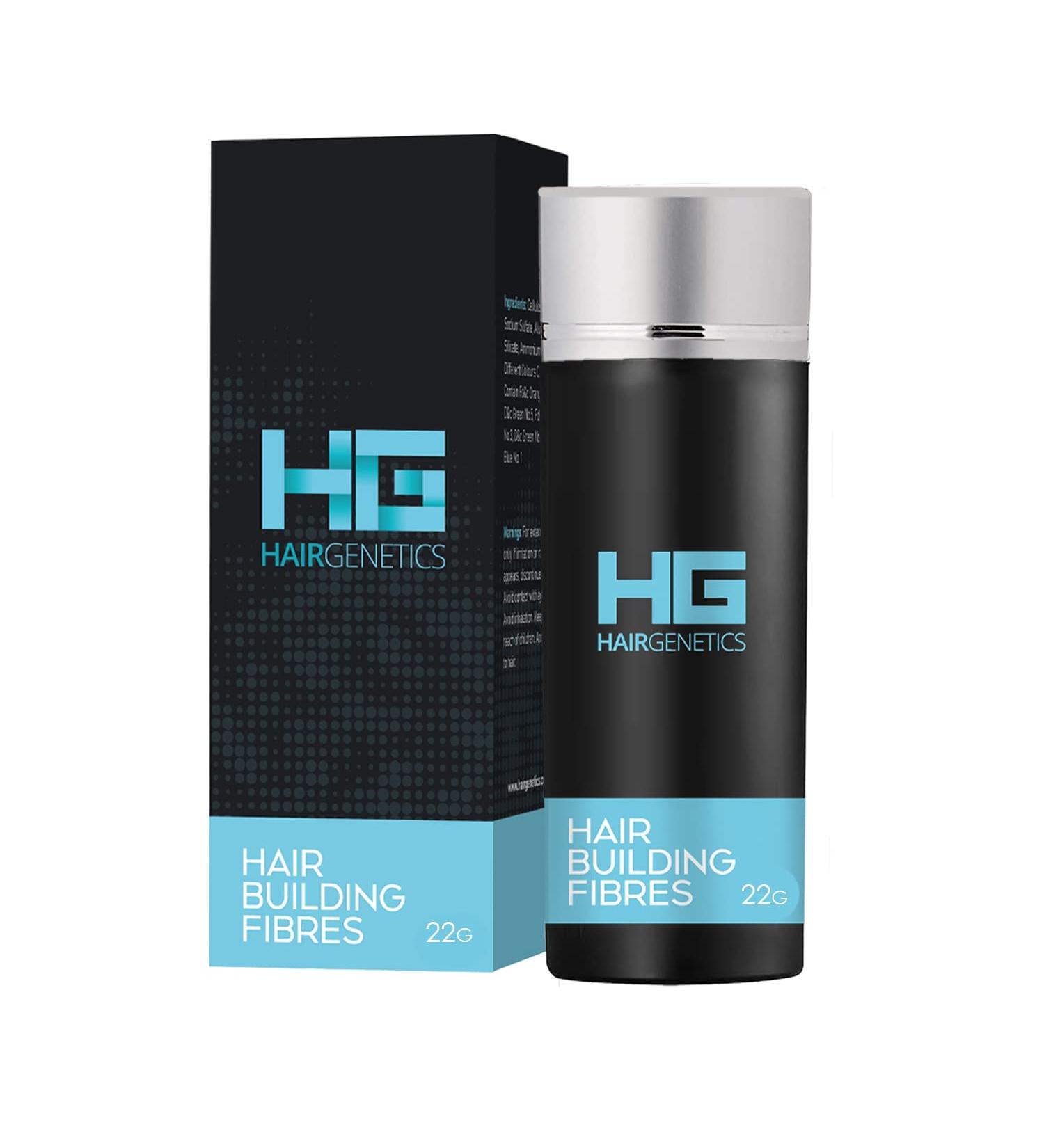 Hair Genetics Black Hair Fibres (22g) - Hair Loss Treatment & Thinning Hair Solution - Buy Online on GoSupps.com