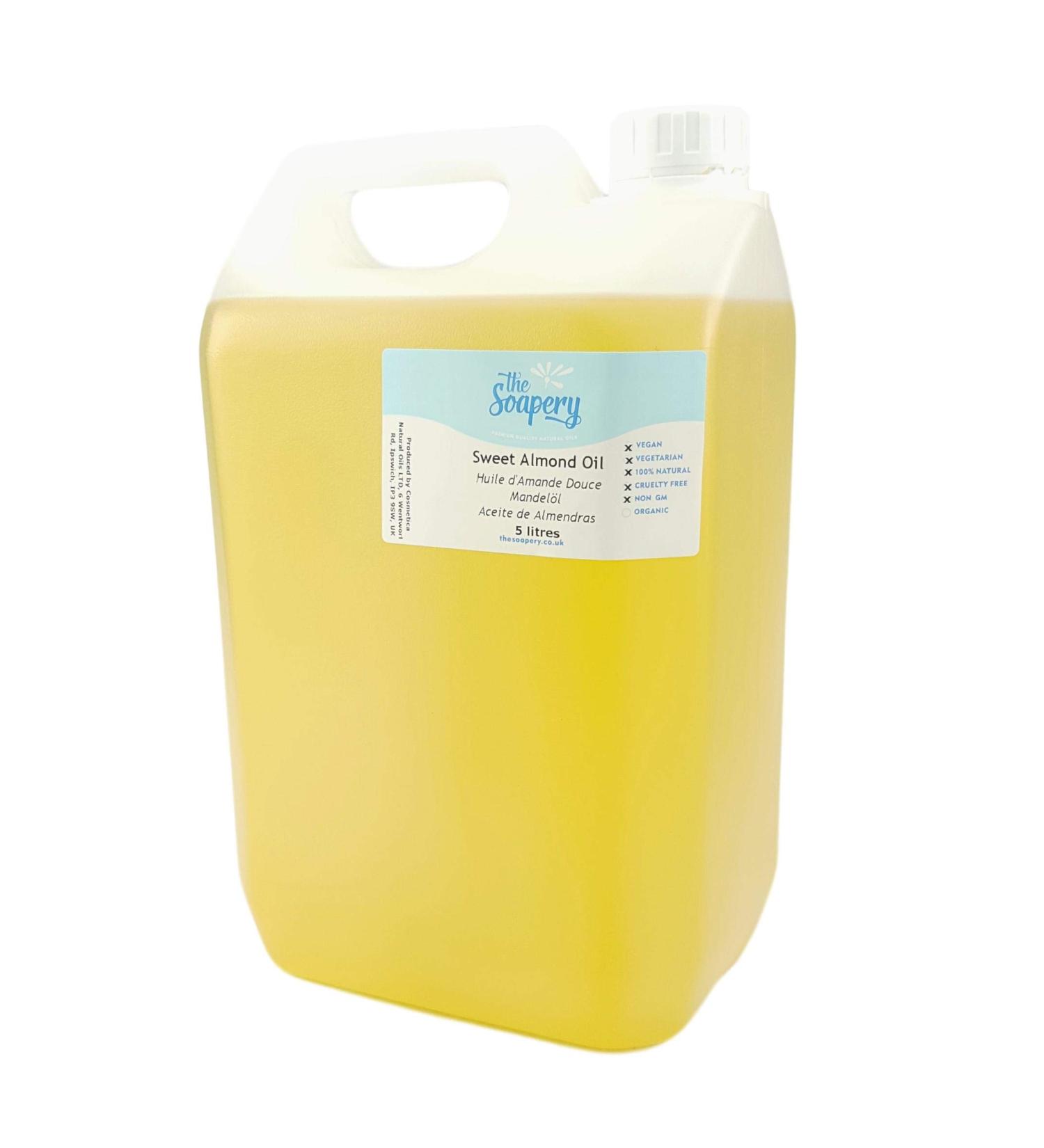 Sweet Almond Oil - 5 liter cosmetic product for massage, aromatherapy, soaps and lotions
