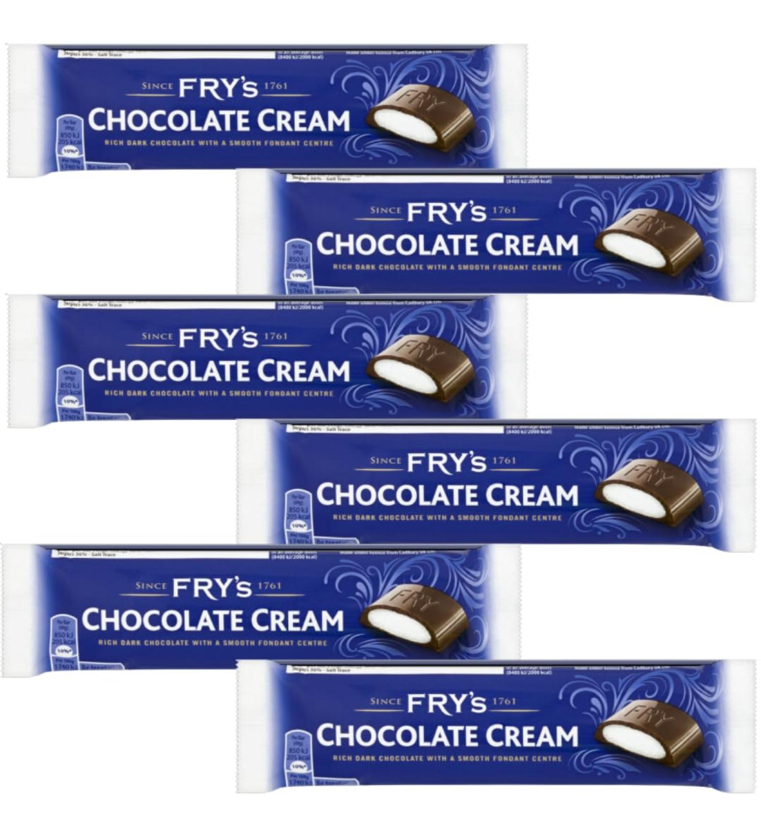 Chocolate Cream Bar Bundle With Frys Chocolate Cream Bar 49g (6 Pack)
