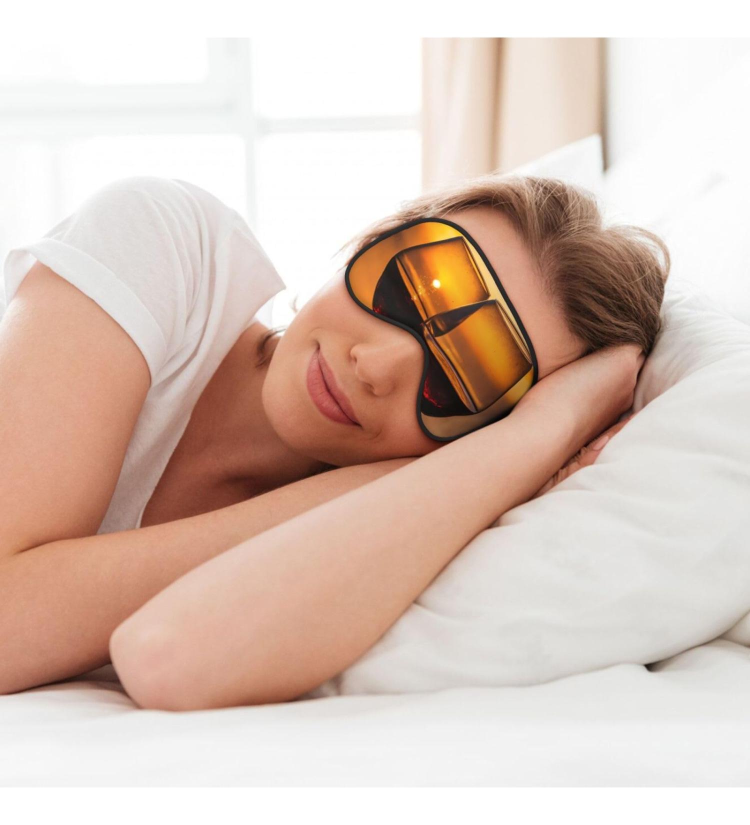 Red Wine Print Sleep Eye Mask | Soft Eyeshade for Travel & Napping | Ideal for Women & Men - Buy Online on GoSupps.com