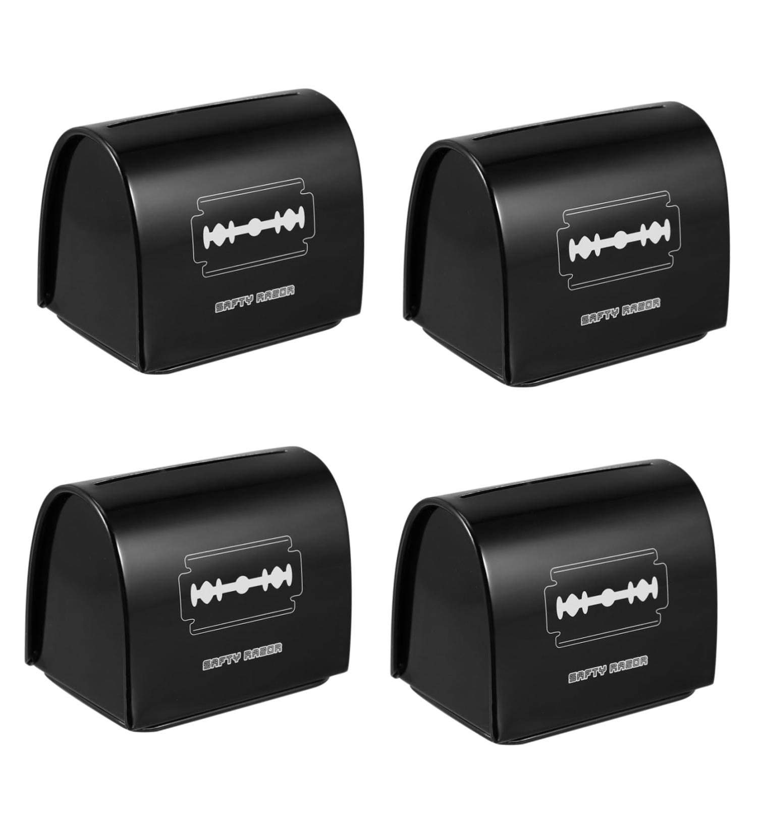 PopetPop 12 STK Razor Blade Storage Box - Safe Disposal Container for Razors Travel Case Black - 3 Pack (6.5x4.5x6cm) - Buy Online on GoSupps.com