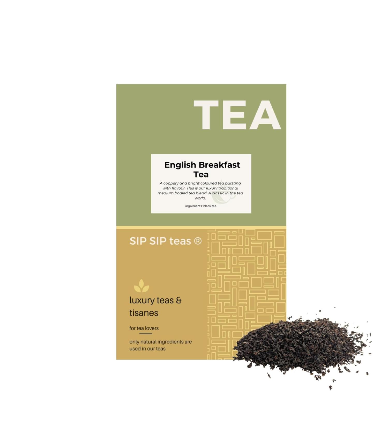 Black Tea (English Breakfast loose leaf tea 100g) English Breakfast 100g - Buy Online on GoSupps.com