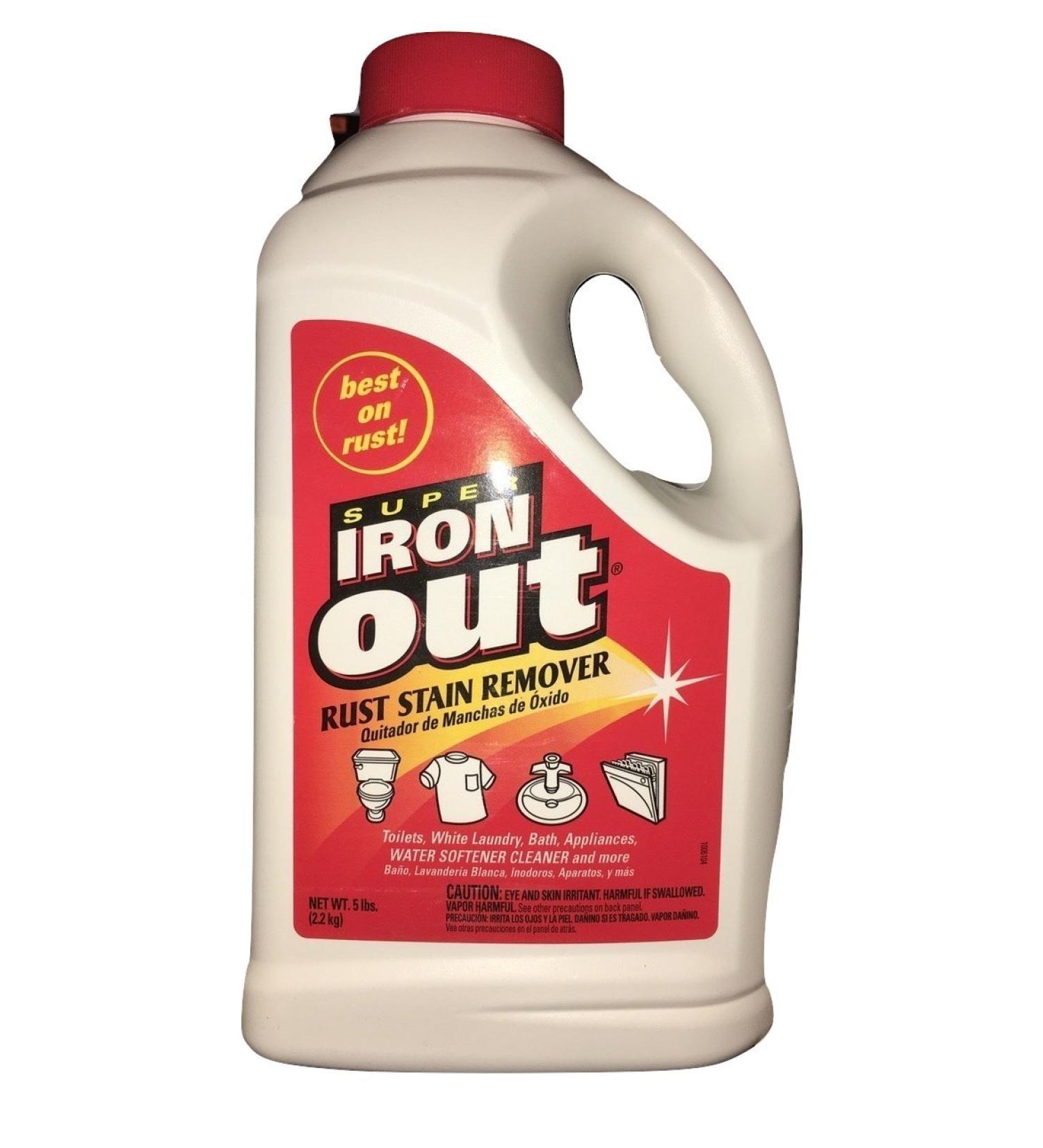 Iron Out IO65N Rust Stain Remover Multi Purpose Rust Stain Remover for Toilets White Laundry Sinks Tubs Tile and More (5 Pounds 1 Pack) (5 Pounds 1 Pack)
