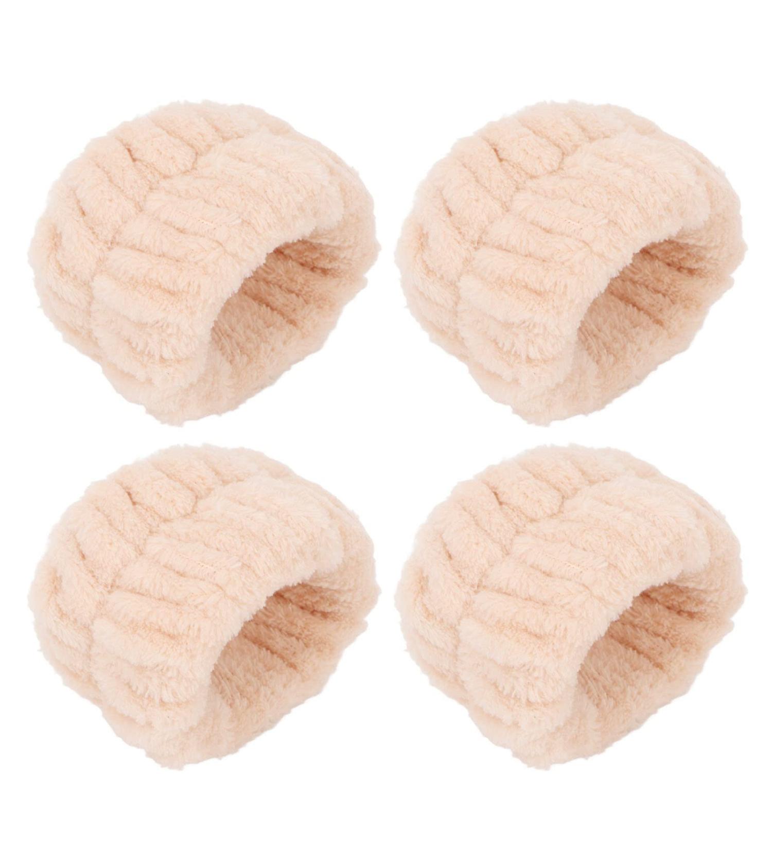 Verdant Touch 2 Pairs Soft Flannel Water Absorbent Face Washing Wristbands Cream White - Buy Online on GoSupps.com