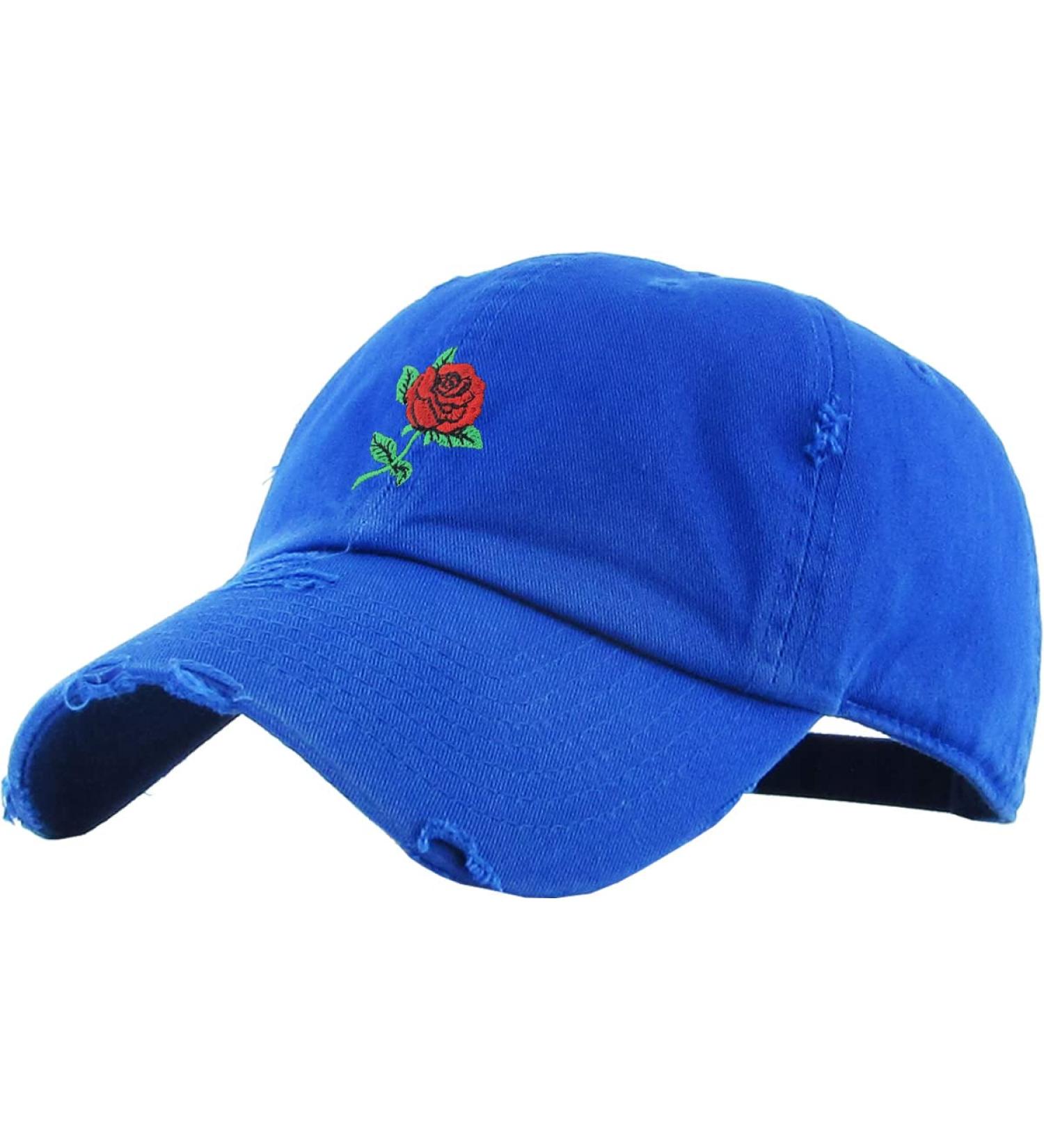 KBETHOS Royal Blue Rose Vintage Dad Hat | Adjustable Baseball Cap for Men and Women - Buy Online on GoSupps.com