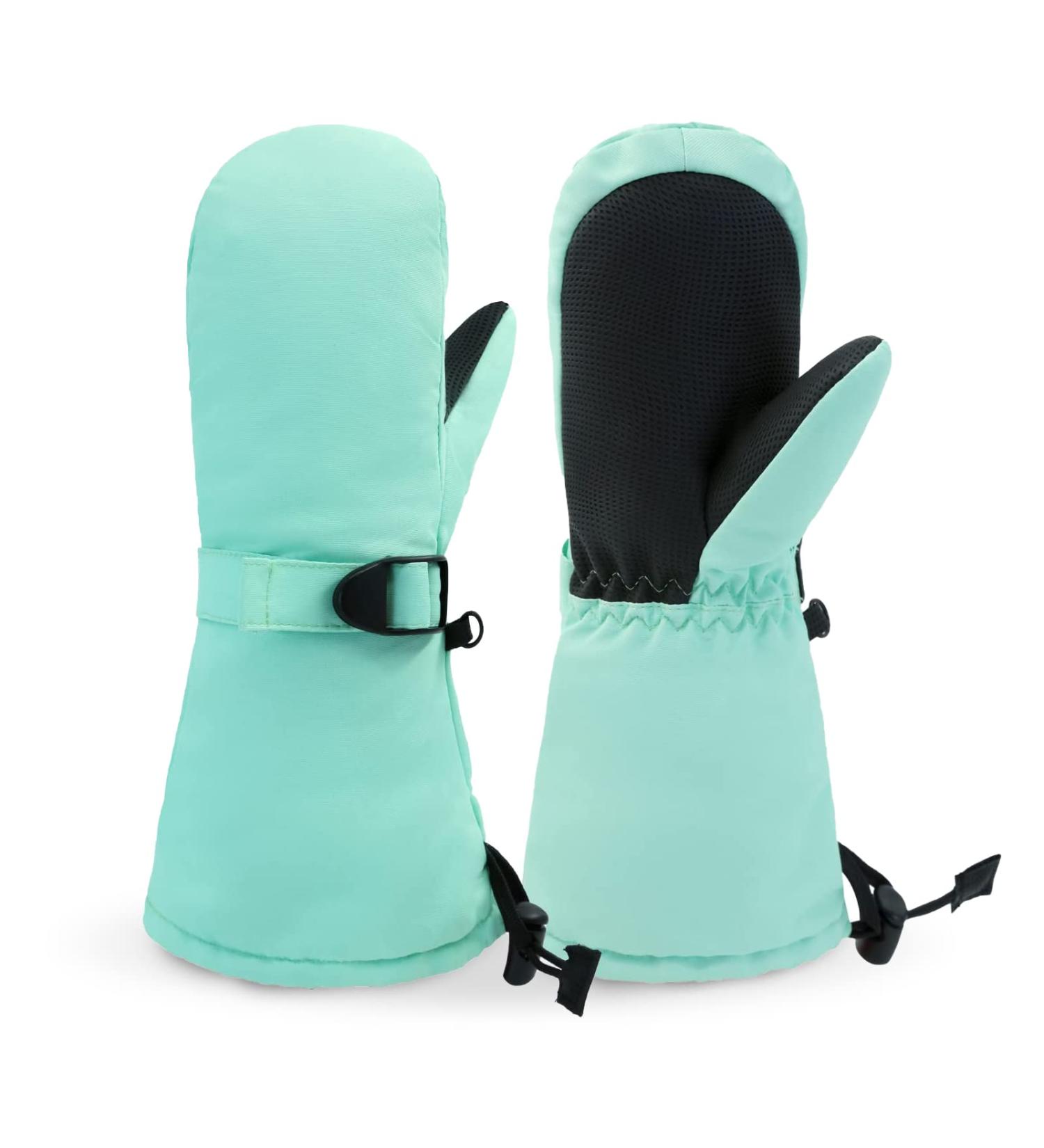 Seyun Winter Gloves for Kids | Breathable & Warm Ski Gloves for Babies 2-6 Years | T-Mint Green - Buy Online on GoSupps.com