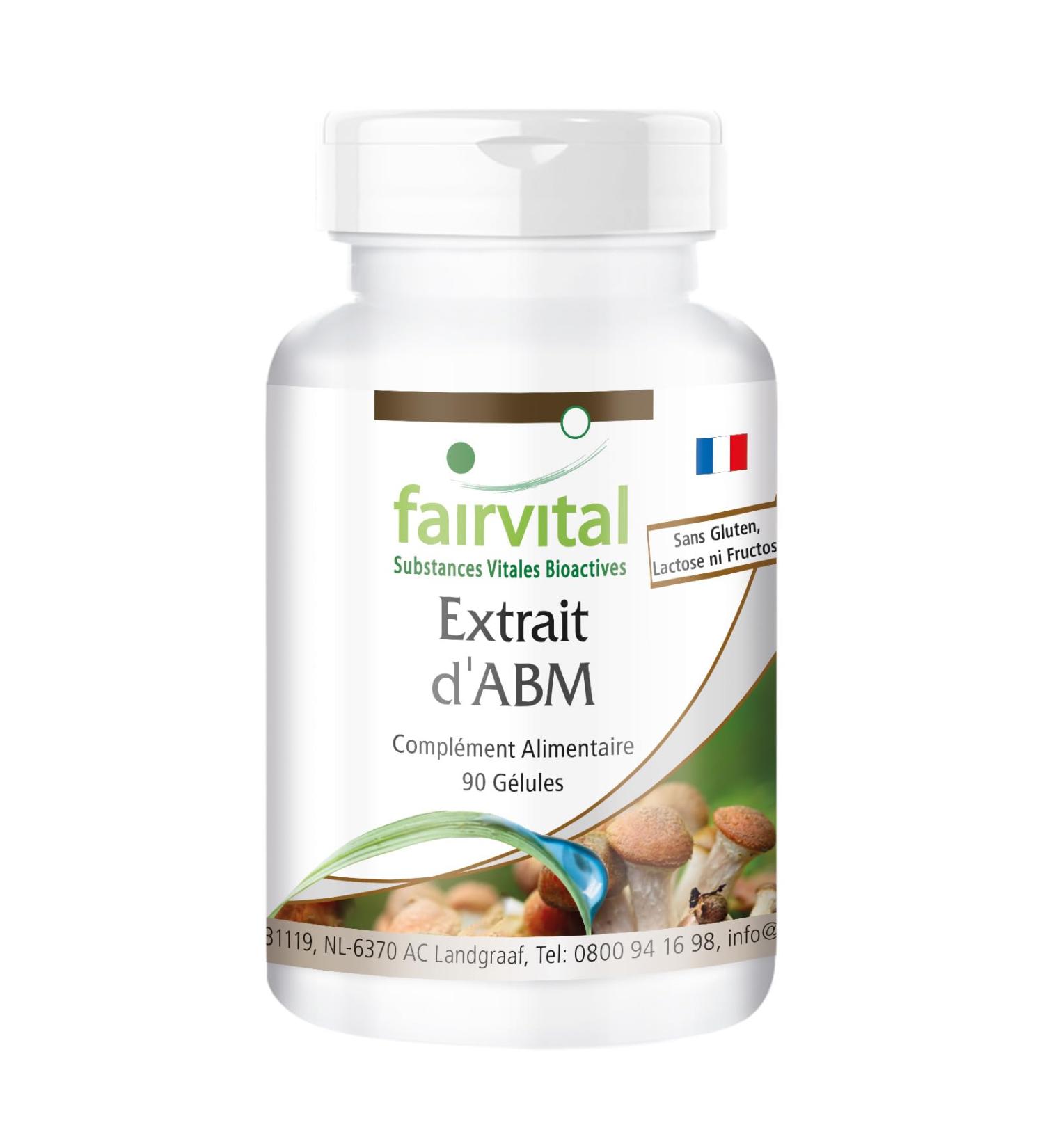 Fairvital | ABM 500mg - Agaricus Blazei Extract - VEGAN - 90 capsules - 45% polysaccharides - Buy Online on GoSupps.com