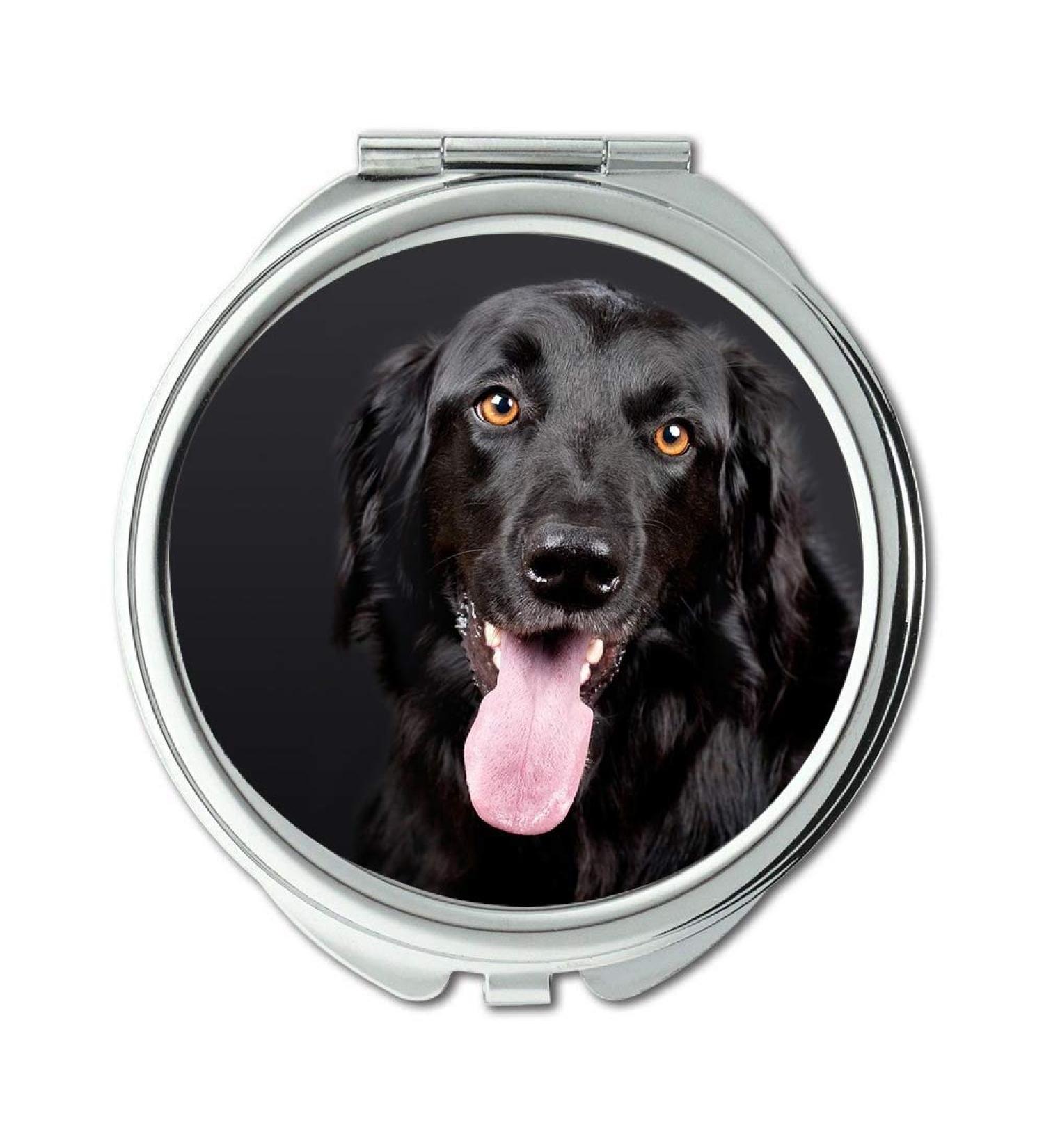 YENDOSTEEN Mirror makeup mirror Dog Pet Hovawart Black Black Background Dog Head Pocket Mirror portable mirror - Buy Online on GoSupps.com