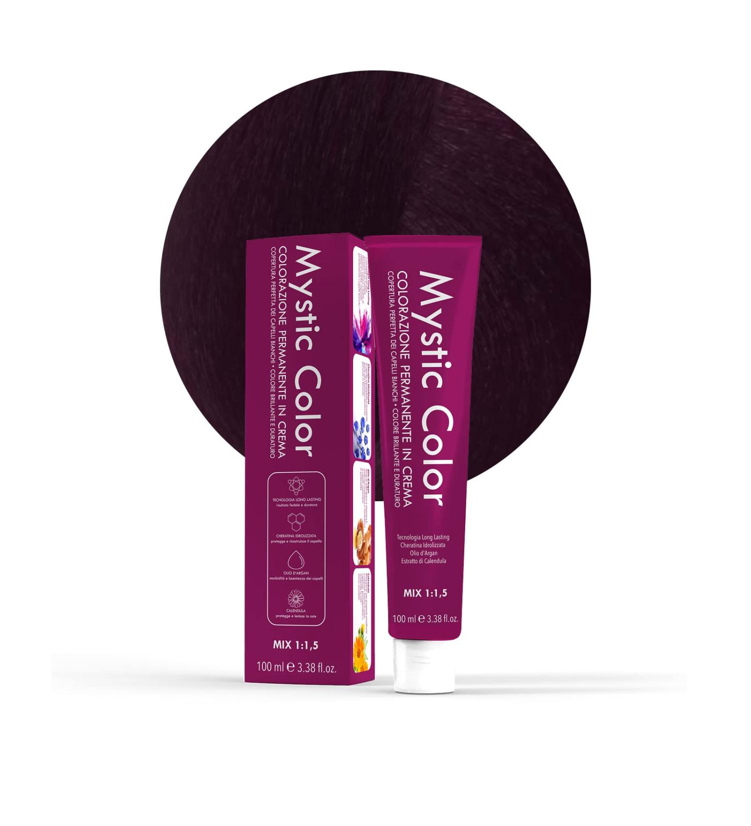 Mystic Color Hair Color Formula Enriched with Argan Oil and Calendula Long-Lasting Permanent Coloring Cream Iridescent Brown 4.2 100 ml - Buy Online on GoSupps.com