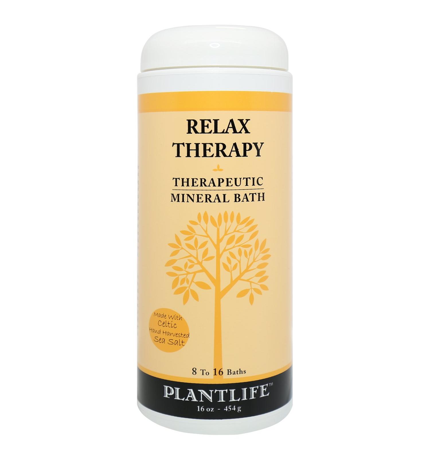 Plantlife Relax Therapy Bath Salts - Natural Aromatherapy for Balance, Calm, and Tension Release - 16 oz (California Made) - Buy Online on GoSupps.com