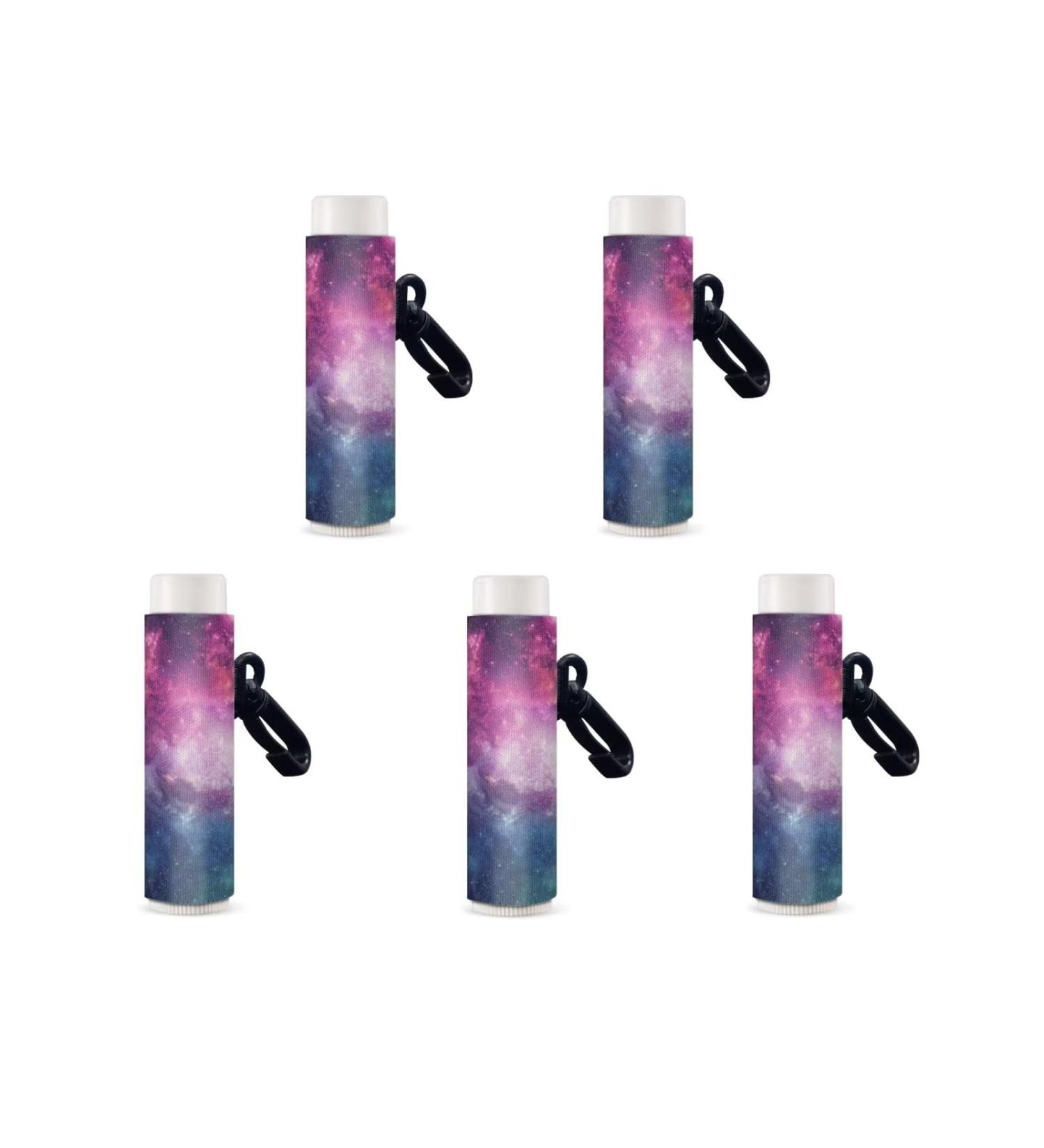SCRAWLGOD Galaxy Print Lip Balm Holder Keychain Portable Lip Balm Sleeve keychain Chapstick Holder Secure and Nice Hand Feeling Set of 5 Galaxy 5 - Buy Online on GoSupps.com