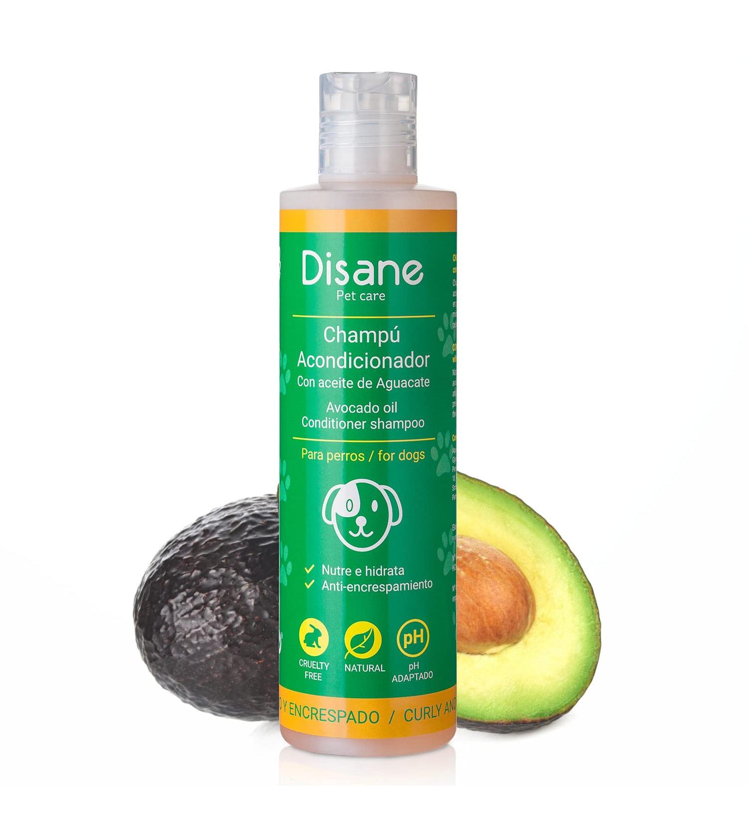 DISANE Natural Dog Conditioner Shampoo for Curly-Haired Dogs with Avocado Oil 250ml | Nourishing & Repairing Coat, Prevents Frizz, Enhances Curls - Buy Online on GoSupps.com