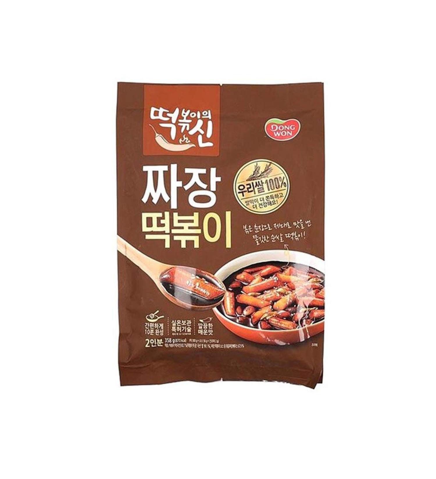 Jajang Spicy and Sweet Rice Cake Tteokbokki Korean 358g 1 Pack (2 Servings)