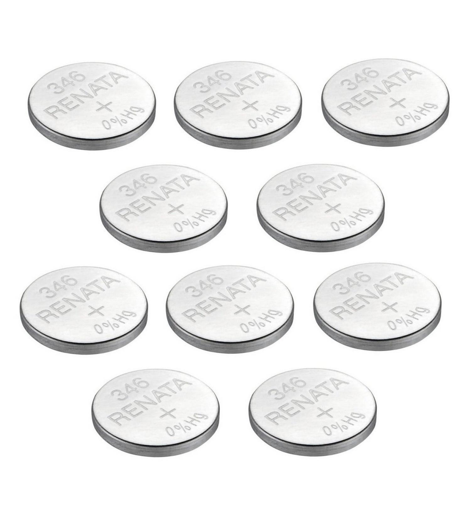 Renata Single Watch Battery Swiss Made Renata 346 or SR 712 SW 1.55V (10 Batteries 346 or SR 712 SW)