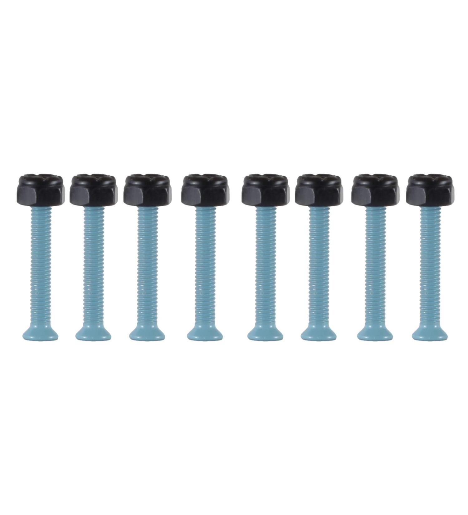 Turbo 1 1.25 1.5 Inch Longboard Cruiser Skateboard Hardware Screws Mounting Bolts Baby Blue 1"