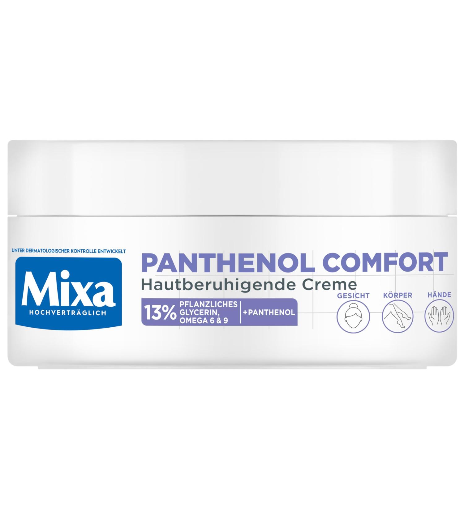 Mixa Skin Care Cream for Dry, Sensitive and Eczema Prone Skin - Healing Cream for Redness and Itching - Panthenol Comfort - 150ml