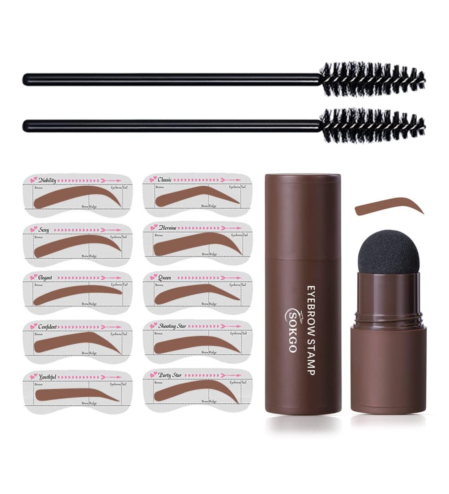 Carlos-CCC One Step Waterproof Eyebrow Stamp Kit in Light Brown - Long Lasting Eyebrow Makeup Definer for Women - Buy Online on GoSupps.com