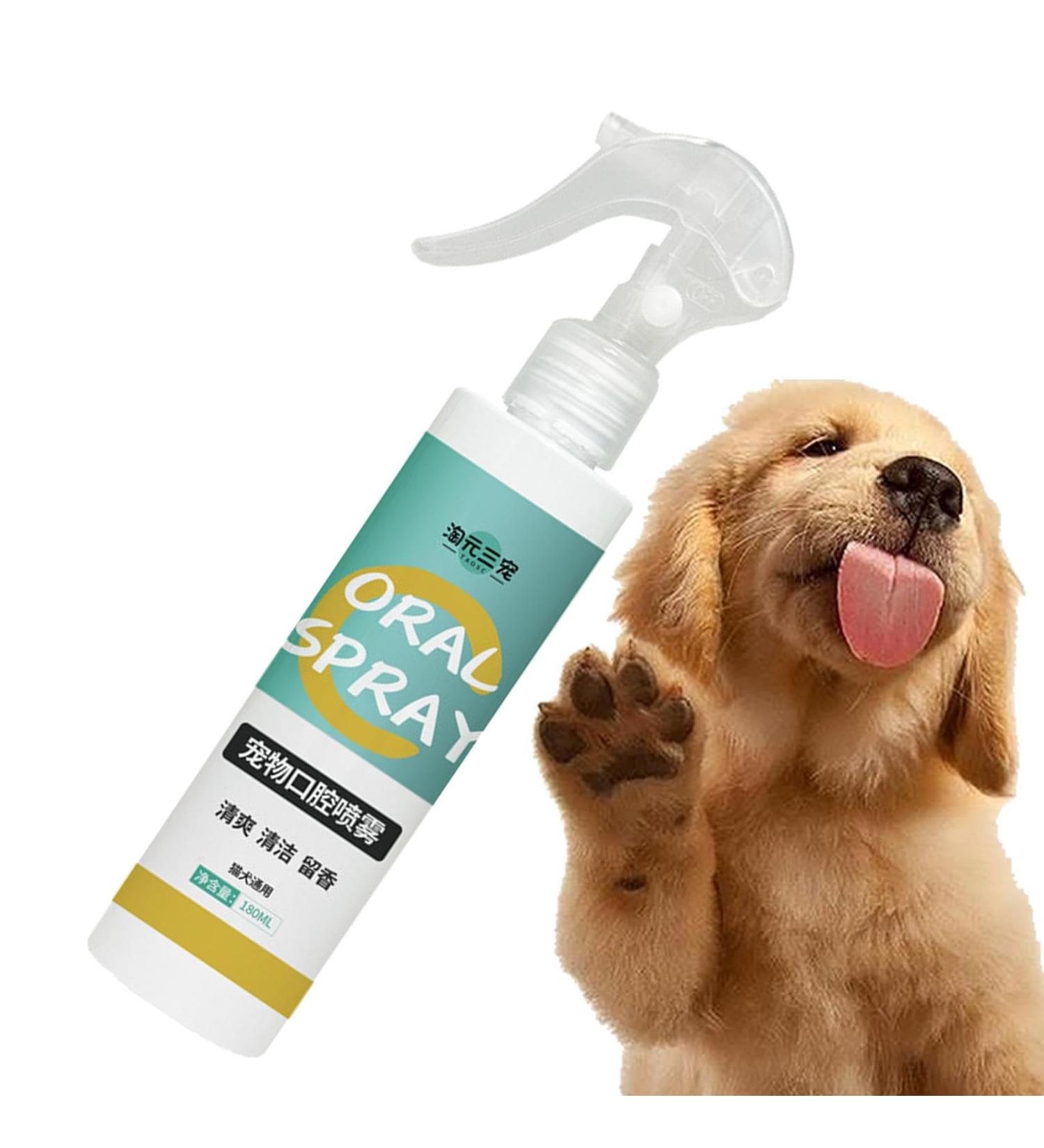 SHZONS Pet Oral Care Spray for Dogs Effective Dog Teeth Cleaning Spray 180ml Odor Removal Pet Clean Teeth Spray Dog Teeth Cleaning Spray for Dogs and Cats - Buy Online on GoSupps.com