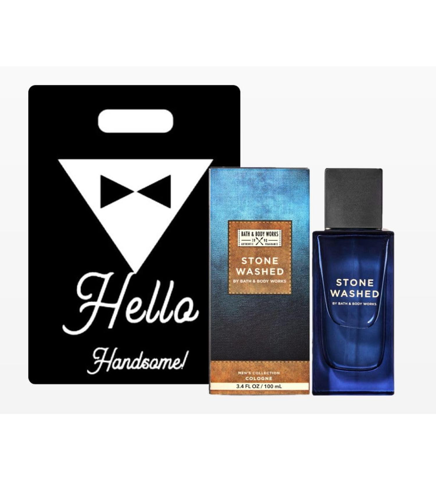 Stone Washed Cologne - White Barn - Bath/Body Work - Men's Collection - 3.4 fl oz / 100 mL and Gift Bag HELLO HANDSOME