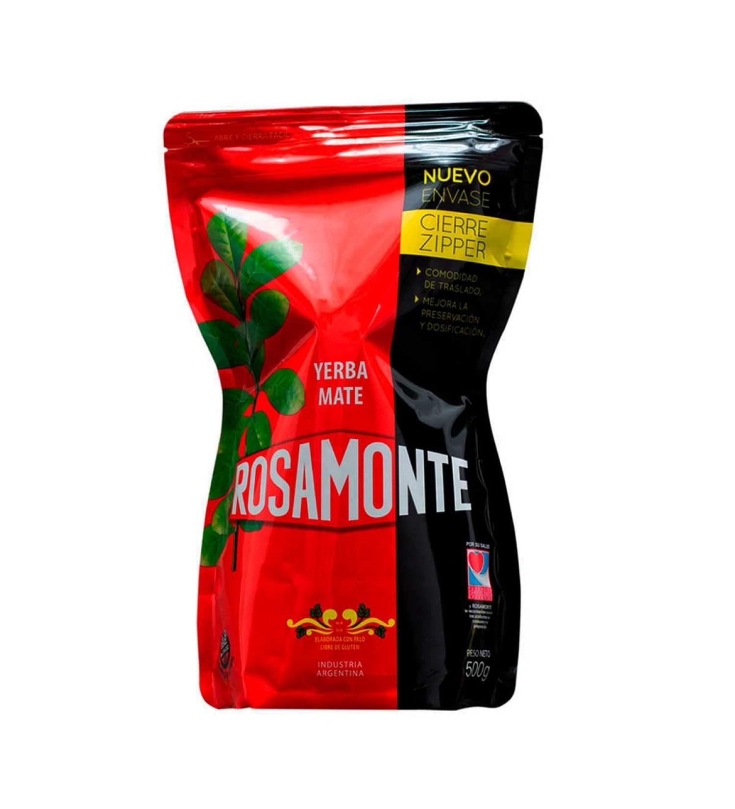 Rosamonte - Yerba Mate - Produit 100 % Latino- Infusion d'Argentine- ZIPPER 500g