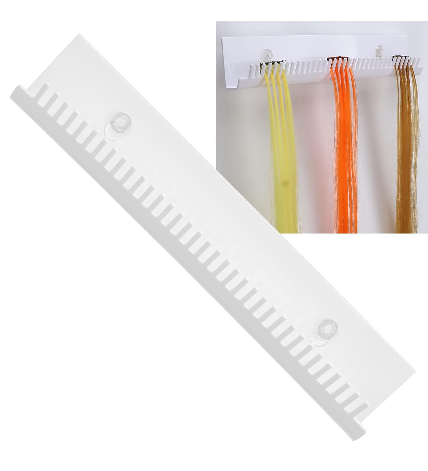 Hair Extension Holder with Suction Cups - U-Shape Wall-Hung Display for Wigs & Hair Color Styling - Professional Tool for Salons - Buy Online on GoSupps.com