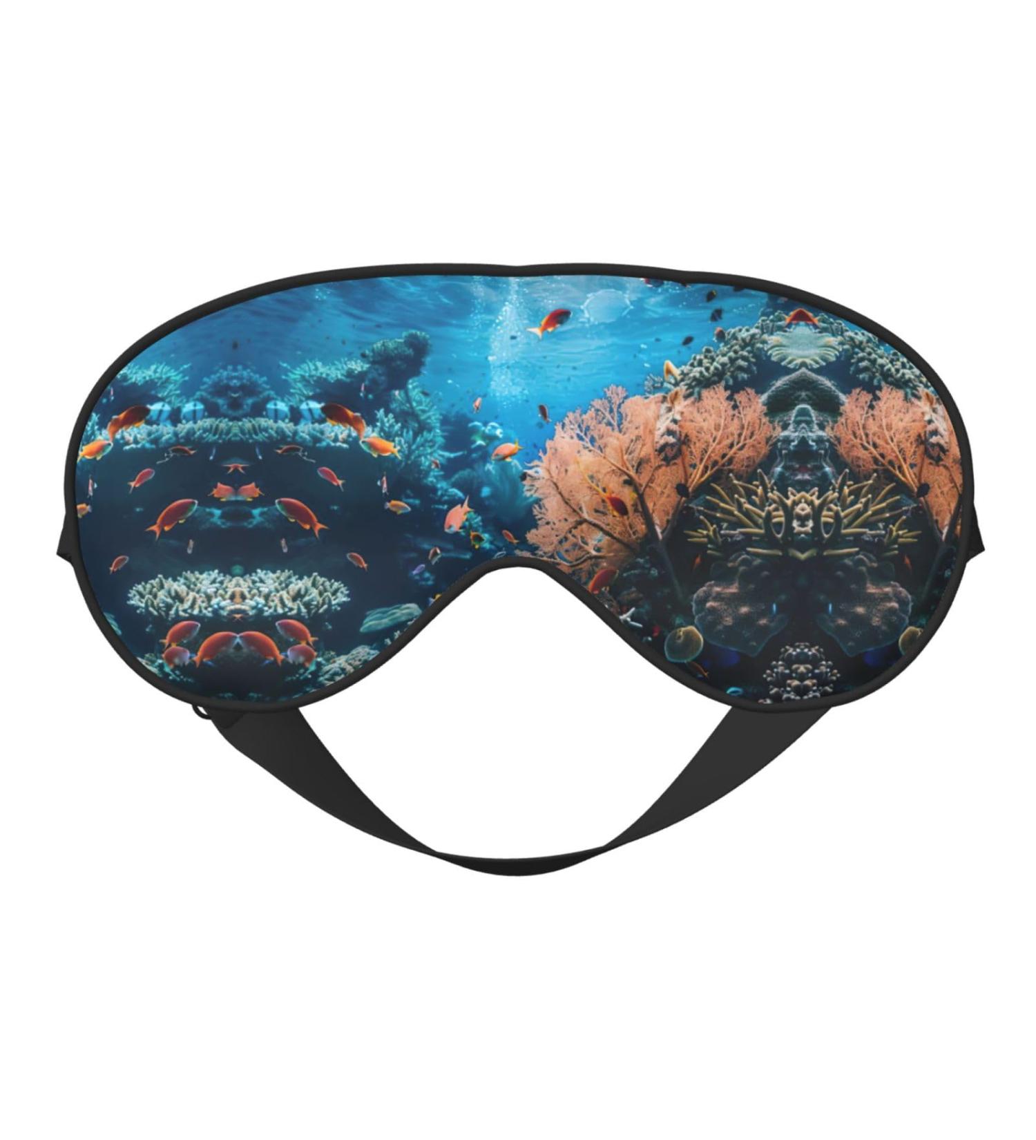 Soft coral reef eye mask women's breathable eye band perfect for travel and relaxation - Buy Online on GoSupps.com