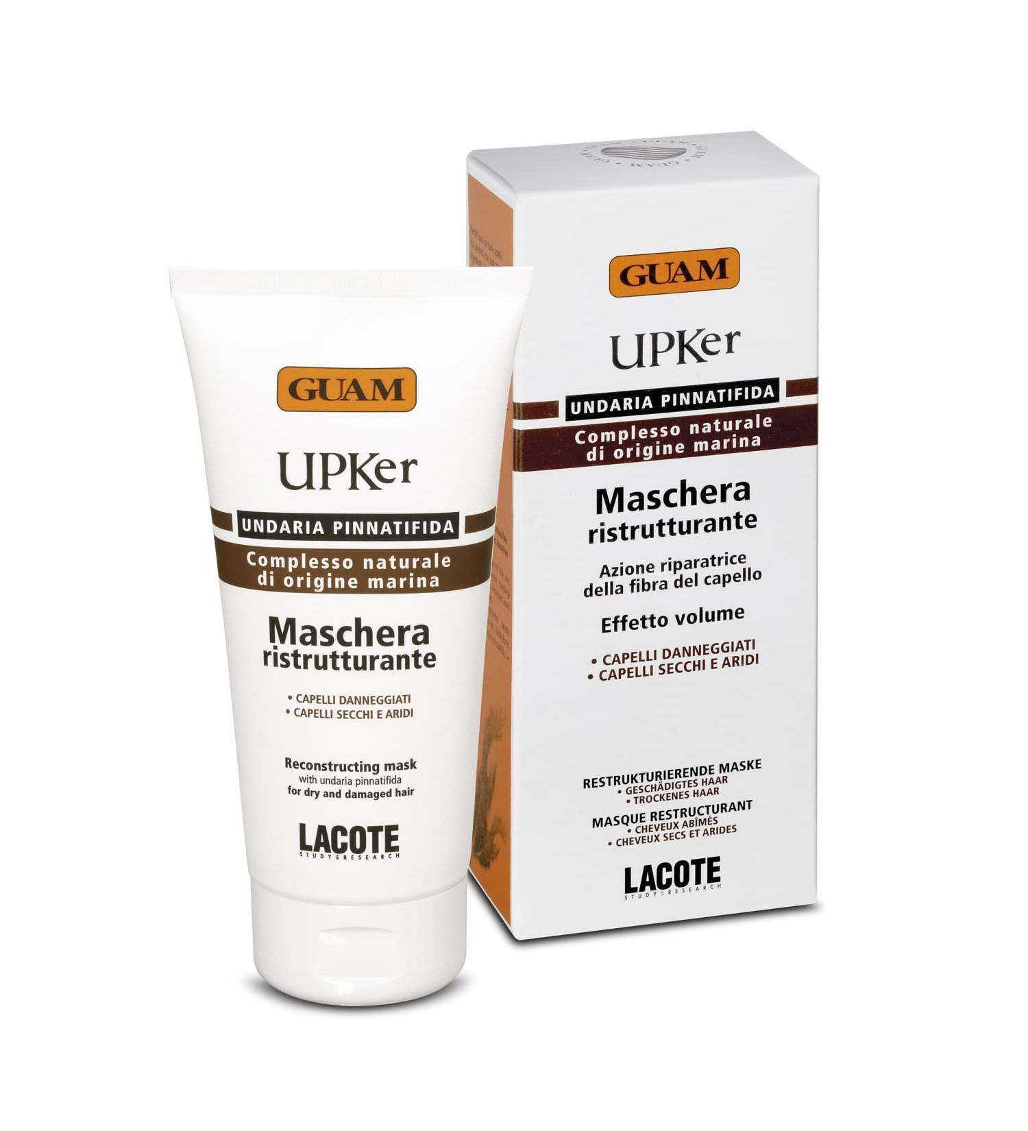 Guam Upper Hair Restructuring Mask with Undaria Algae - Repairing Dry & Damaged Hair | Made in Italy 150ml - Buy Online on GoSupps.com