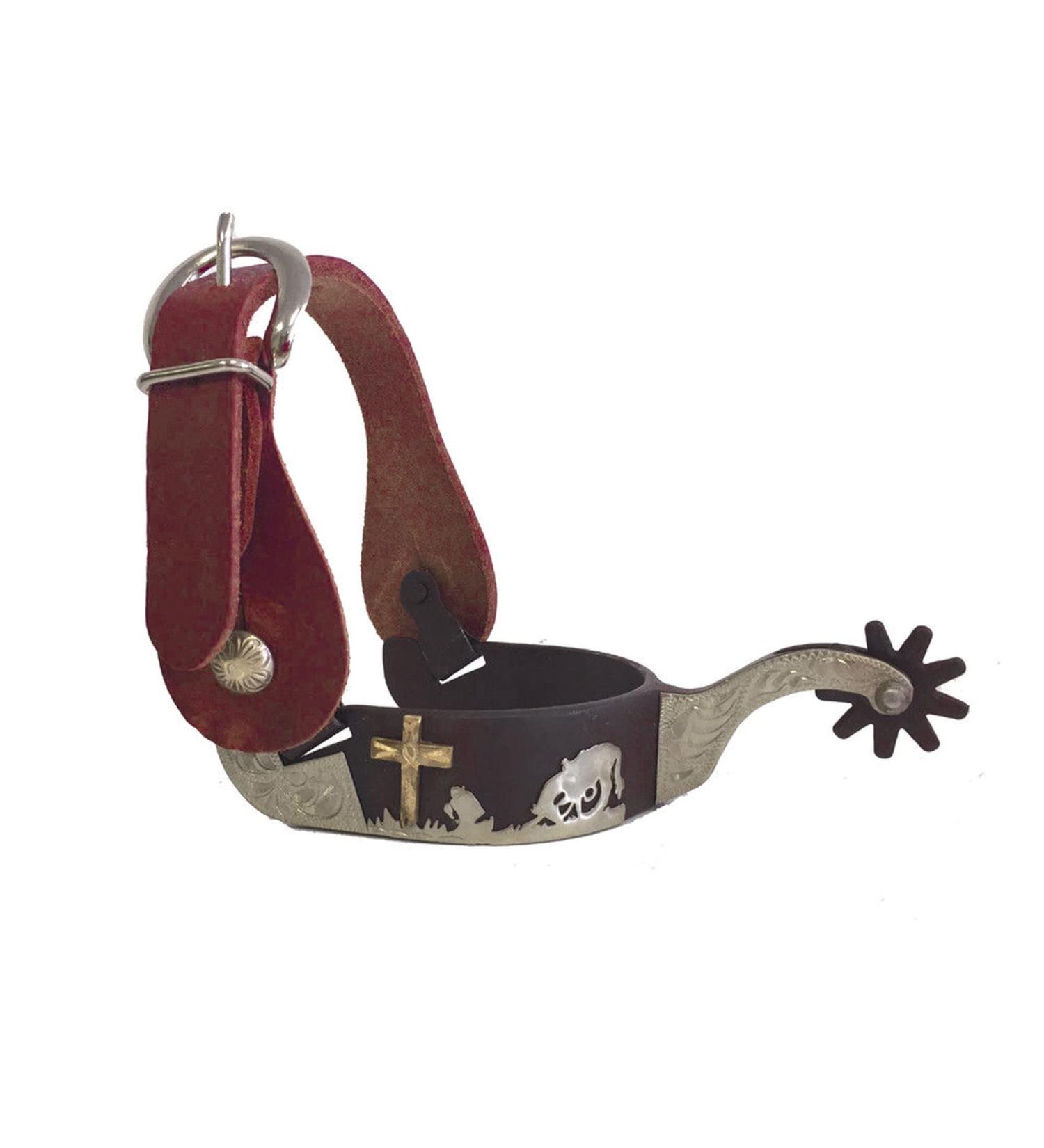 Praying Cowboy Antique Brown Spur Package for Men - AJ Tack Wholesale - Buy Online on GoSupps.com