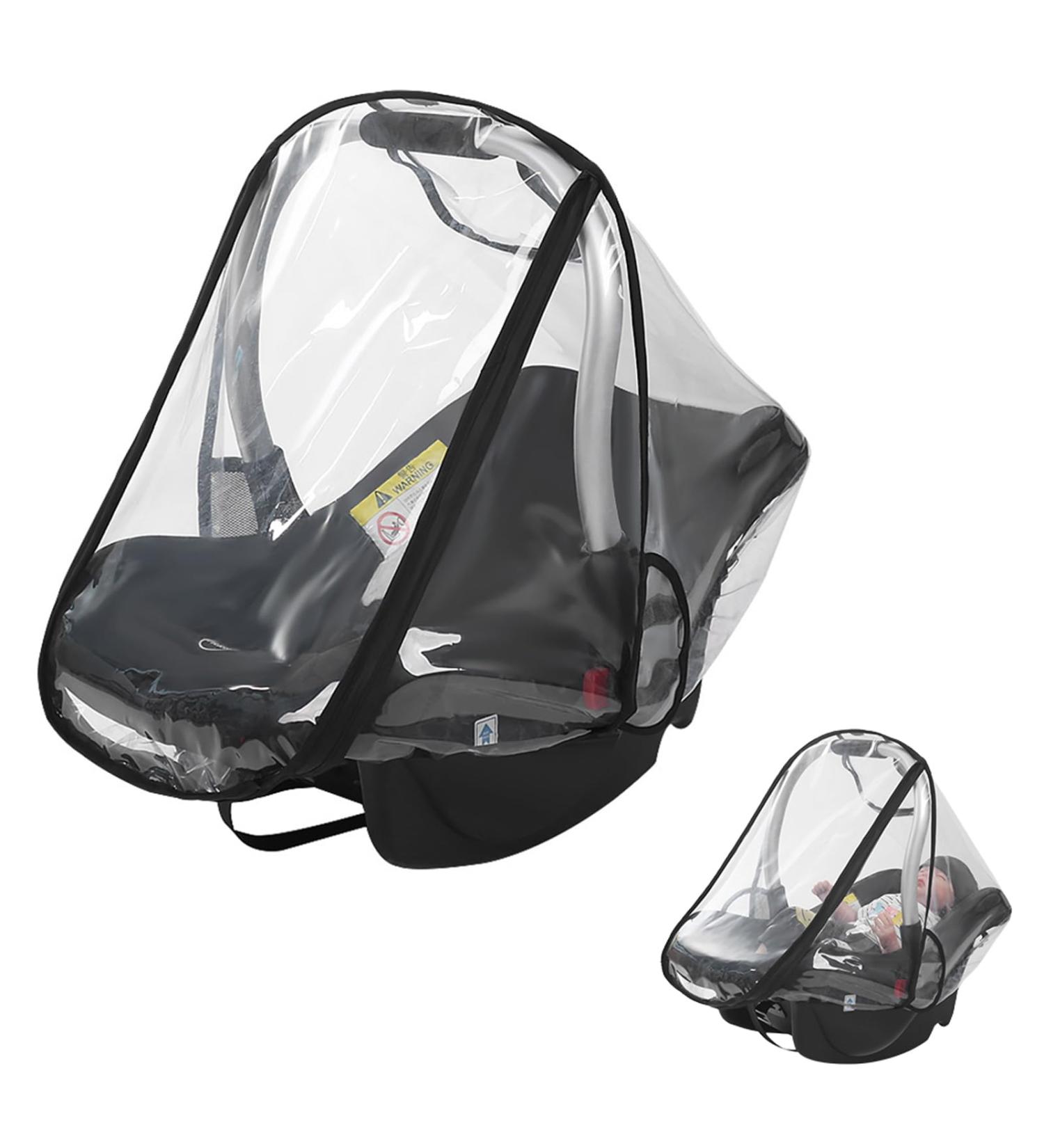 Universal Baby Car Seat Rain Protection | Transparent & Ventilated Cover for Comfort - Buy Online on GoSupps.com