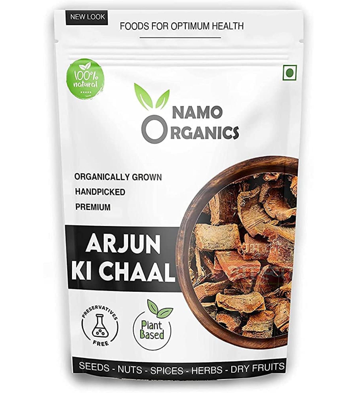 PUB Organics - Organic Arjun ki Chaal - 400 Gm - Arjuna Bark - Sourced from 100% Organic Farms - Buy Online on GoSupps.com